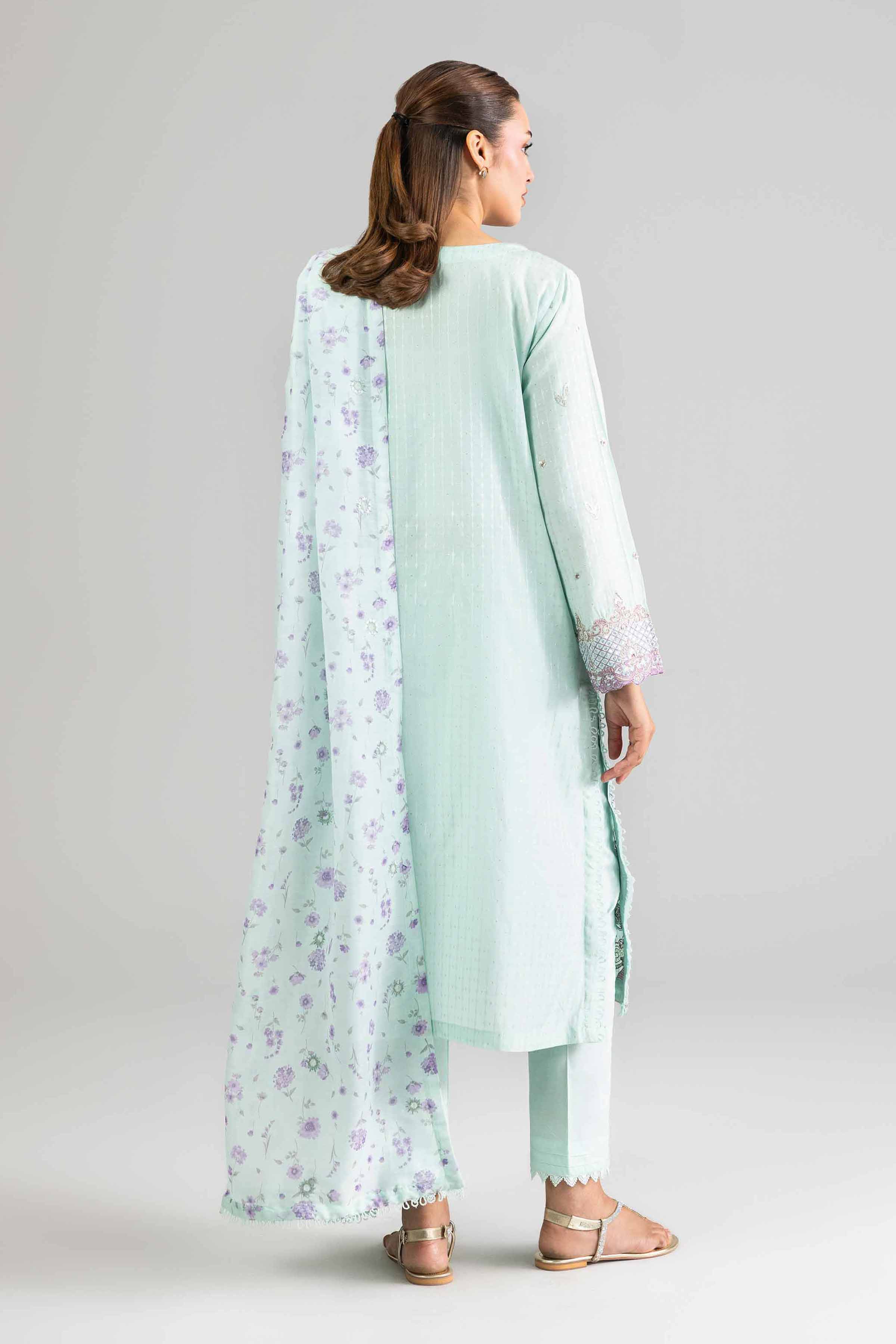 3 Piece - Embroidered Suit - PE26-114 - Image 4