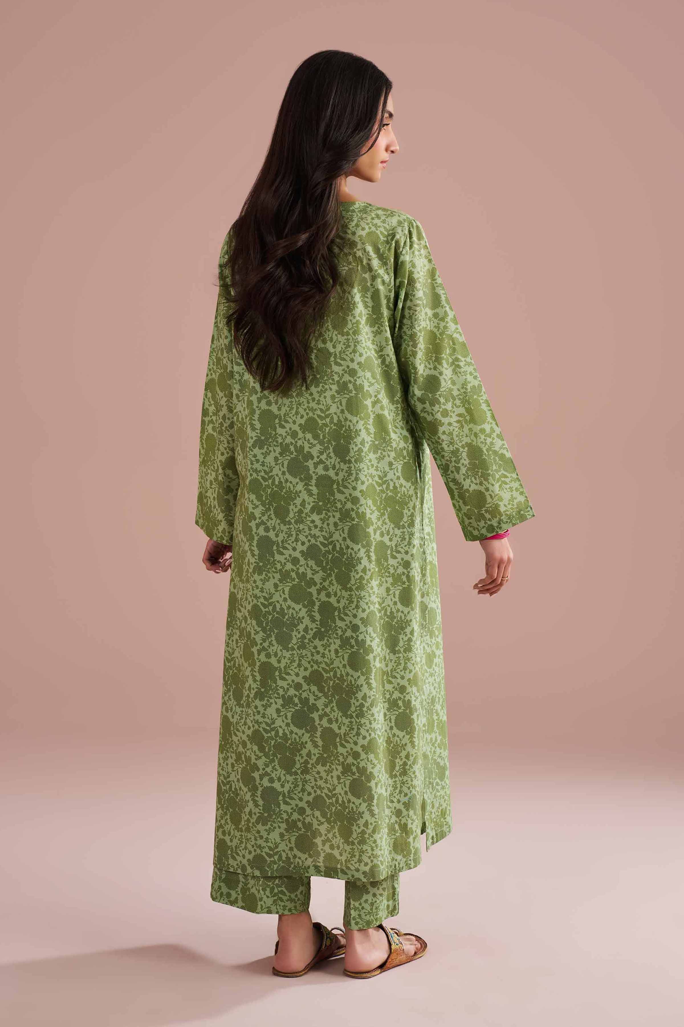 2 Piece - Printed Embroidered Suit - PE26-205 - Image 3