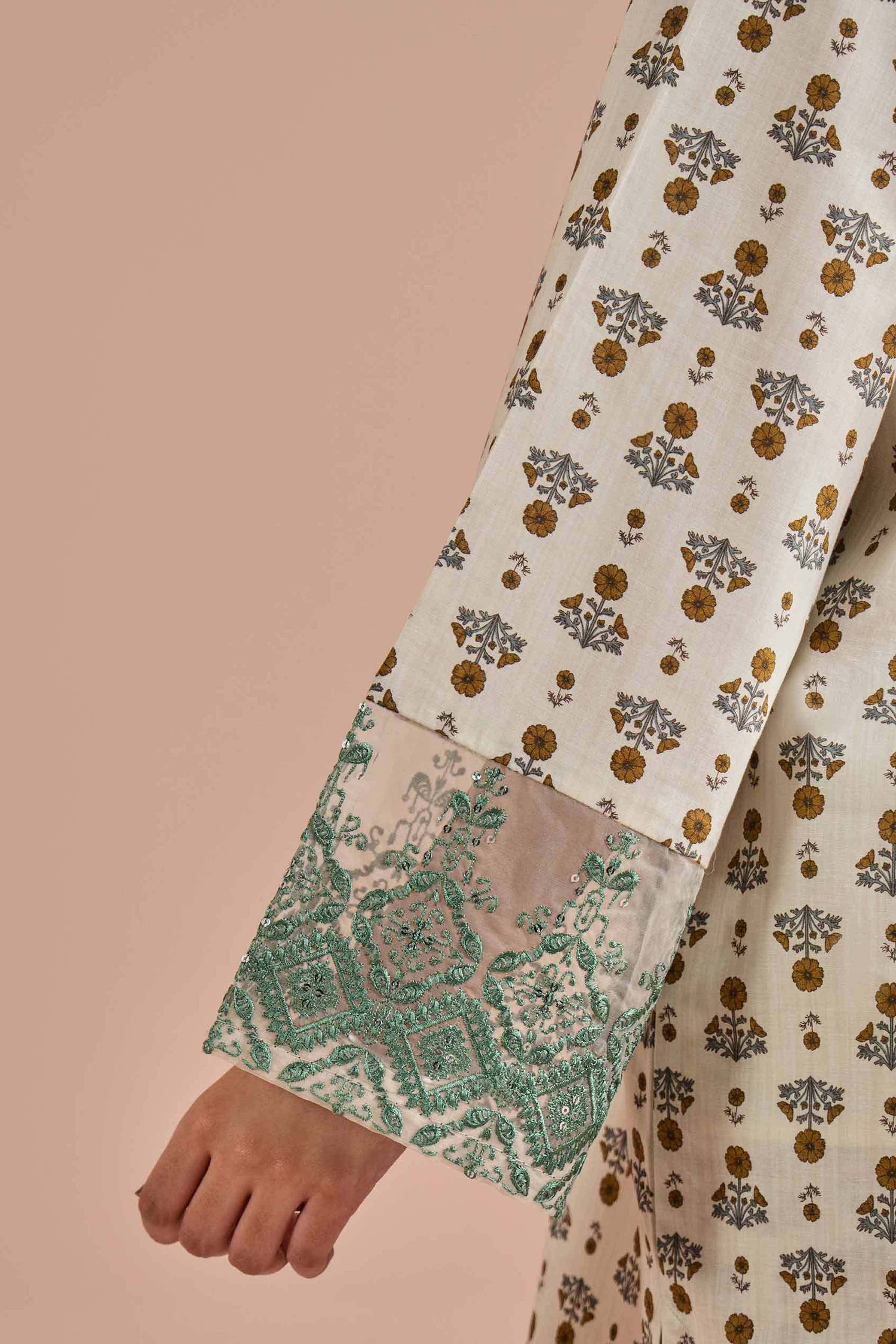 2 Piece - Printed Embroidered Suit - PE26-214 - Image 8