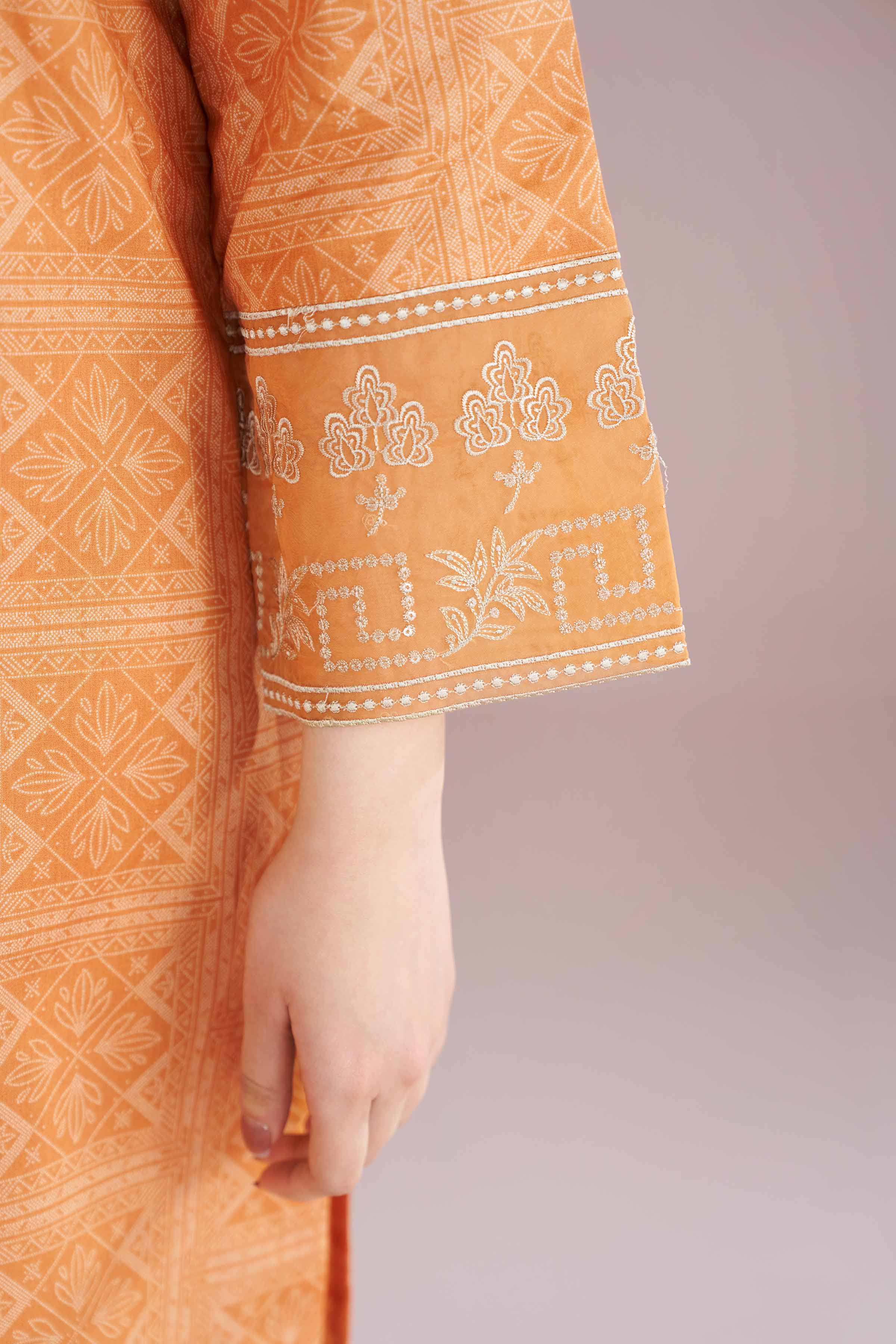 2 Piece - Printed Embroidered Suit - PE26-218 - Image 6