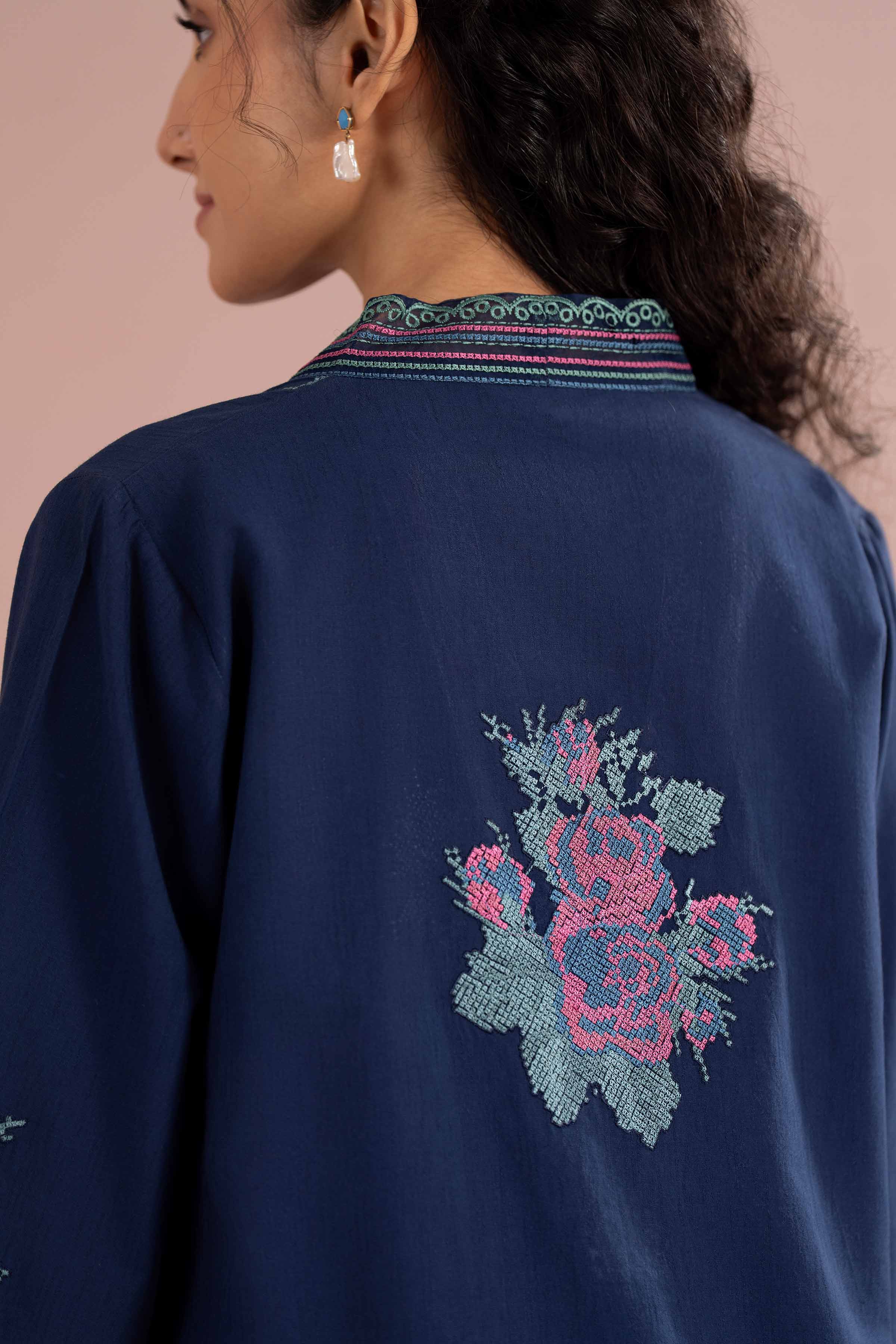 2 Piece - Embroidered Suit - PE26-230 - Image 7