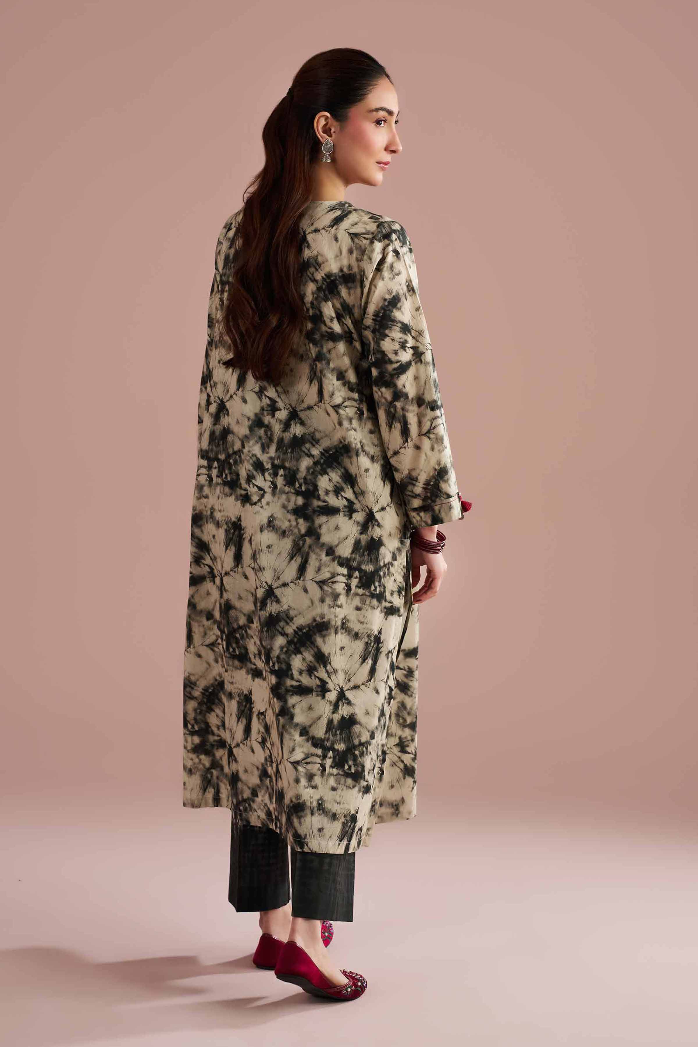 2 Piece - Printed Embroidered Suit - PE26-254 - Image 4