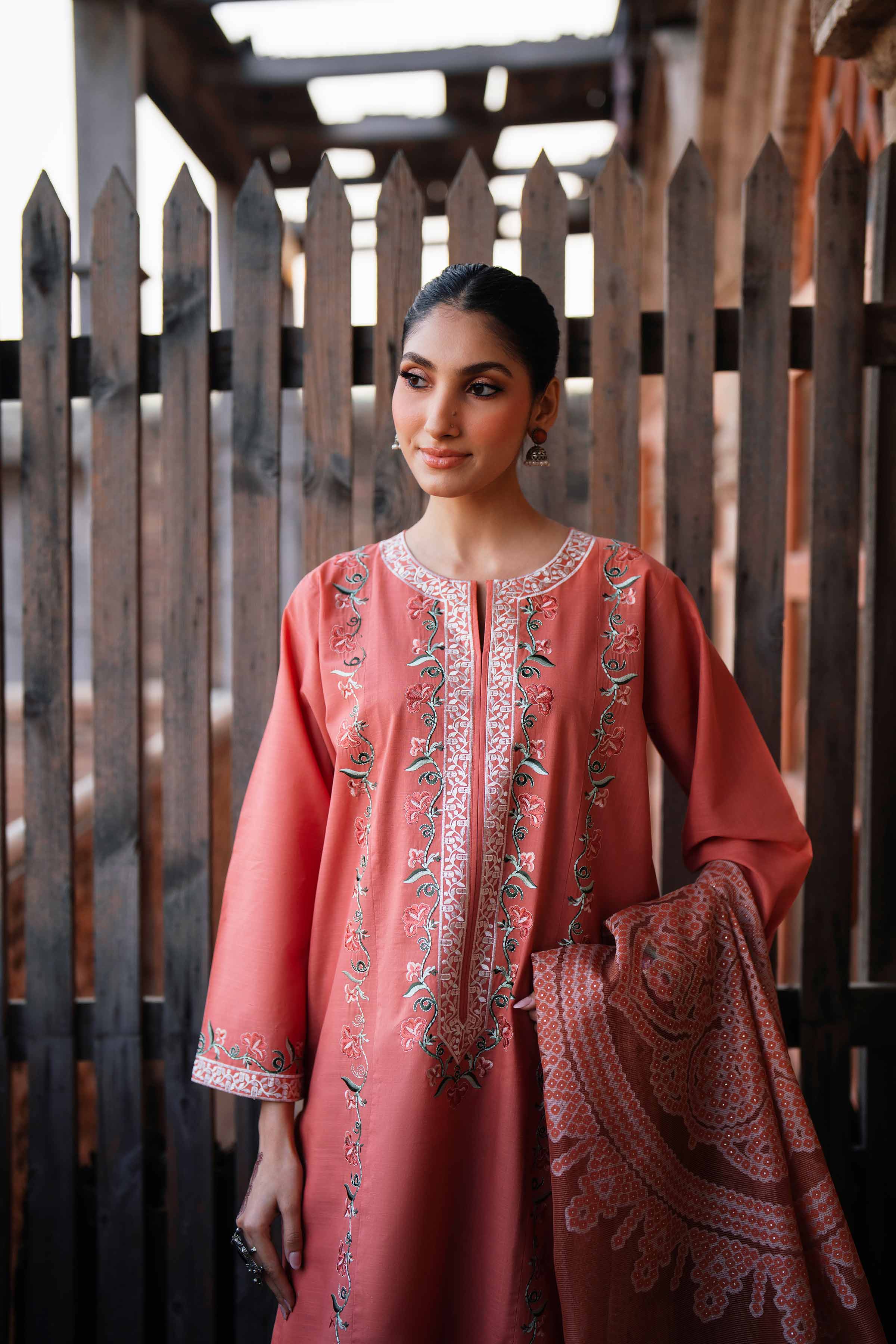 3 Piece - Embroidered Suit - PE26-317 - Image 6