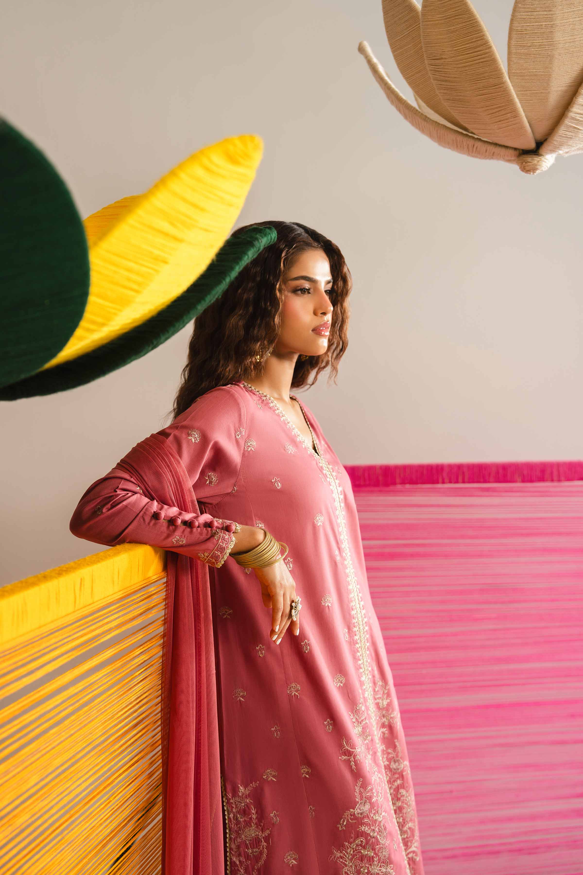3 Piece - Embroidered Suit - PE26-326 - Image 3