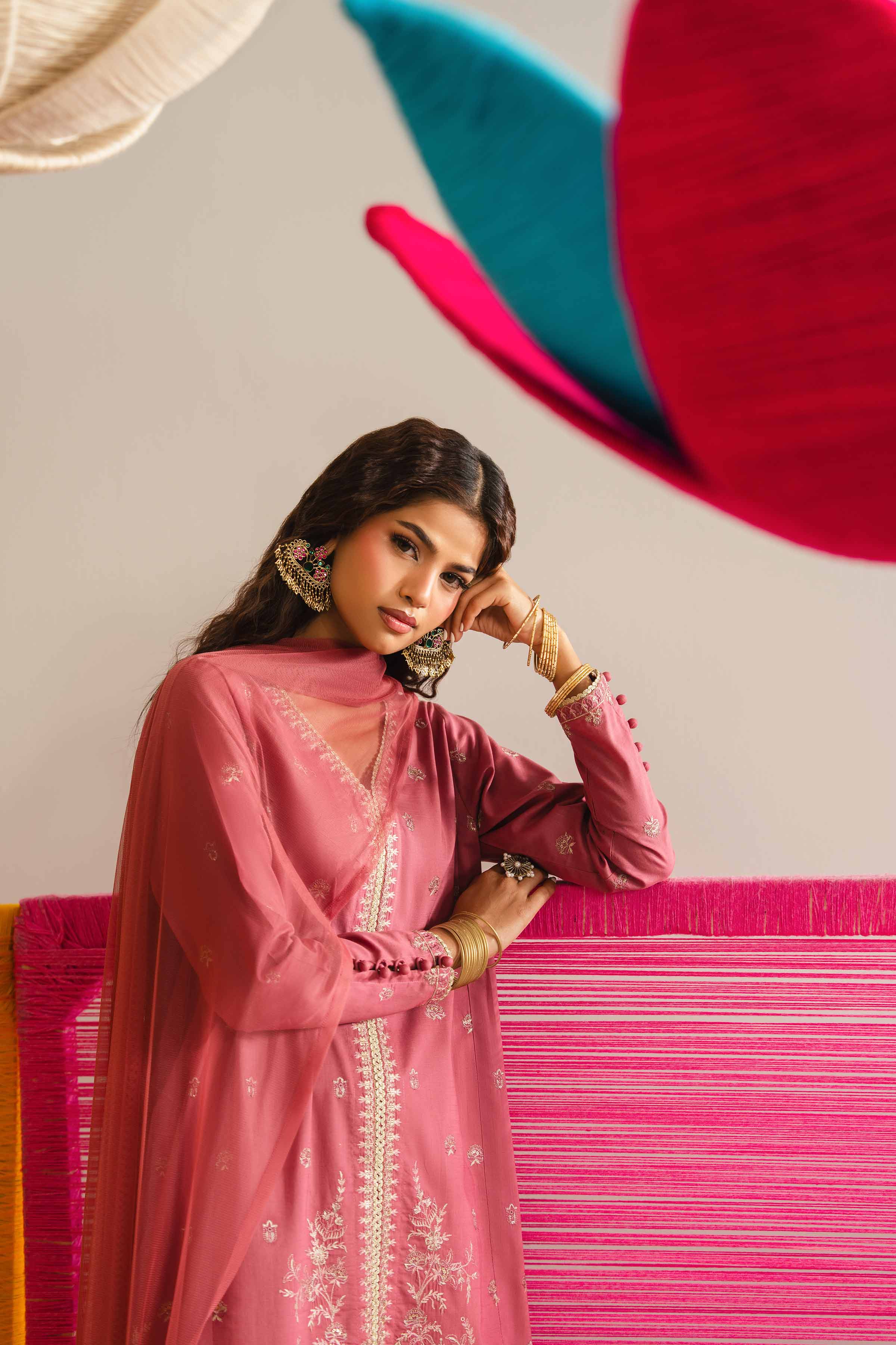 3 Piece - Embroidered Suit - PE26-326 - Image 6