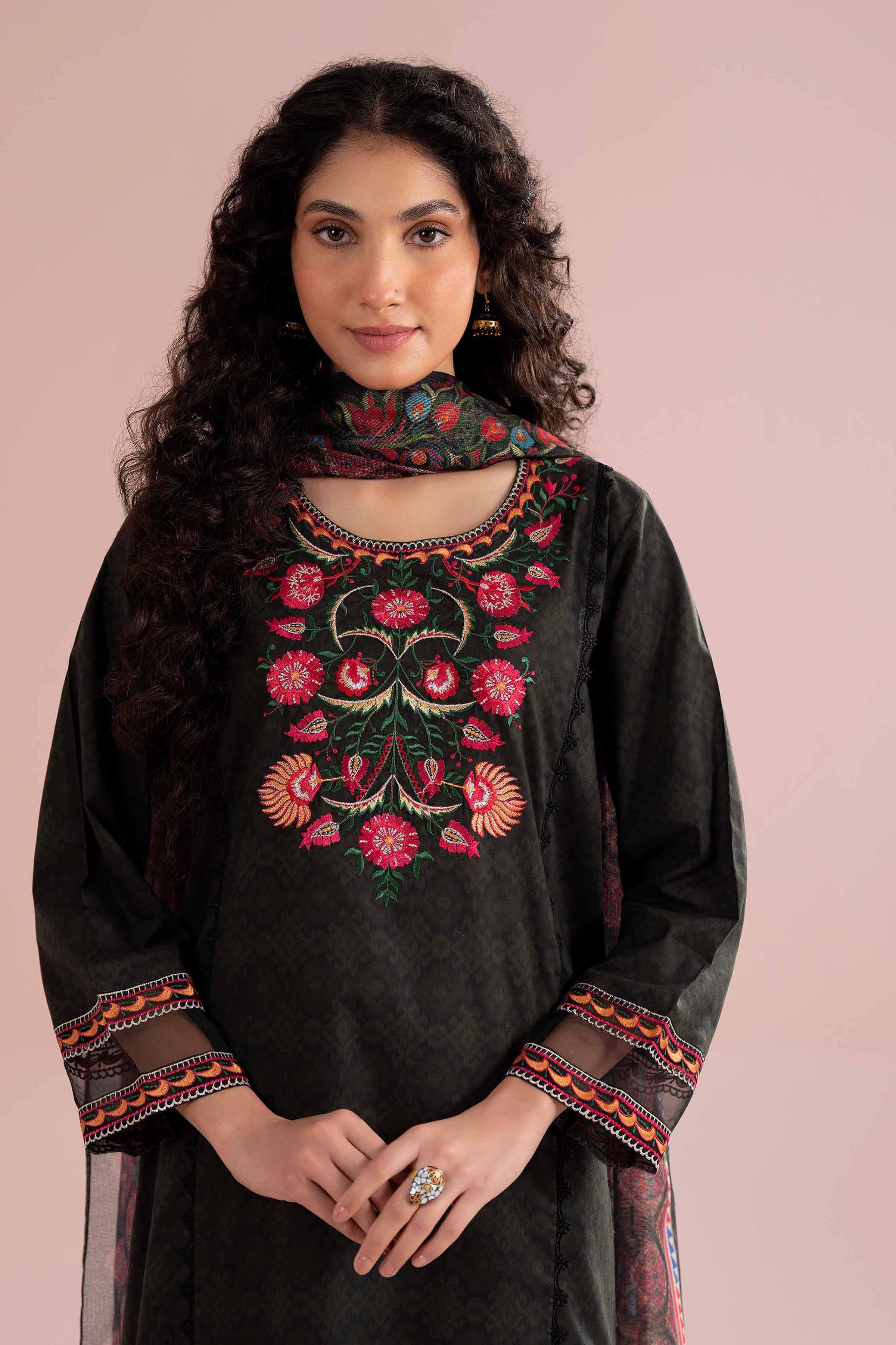 3 Piece - Embroidered Suit - PE26-329 - Image 6
