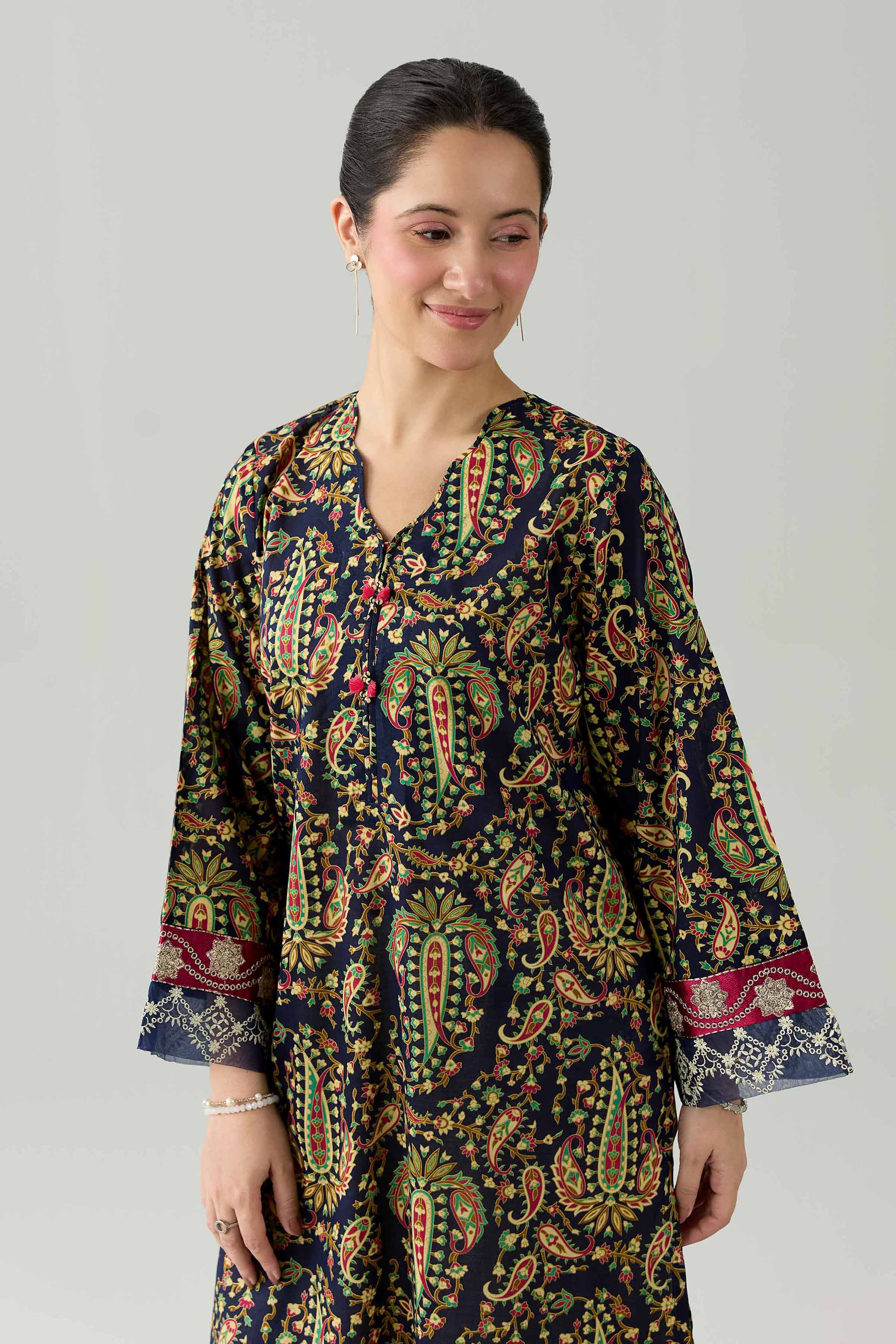 Printed Embroidered Shirt - PE26-373 - Image 6