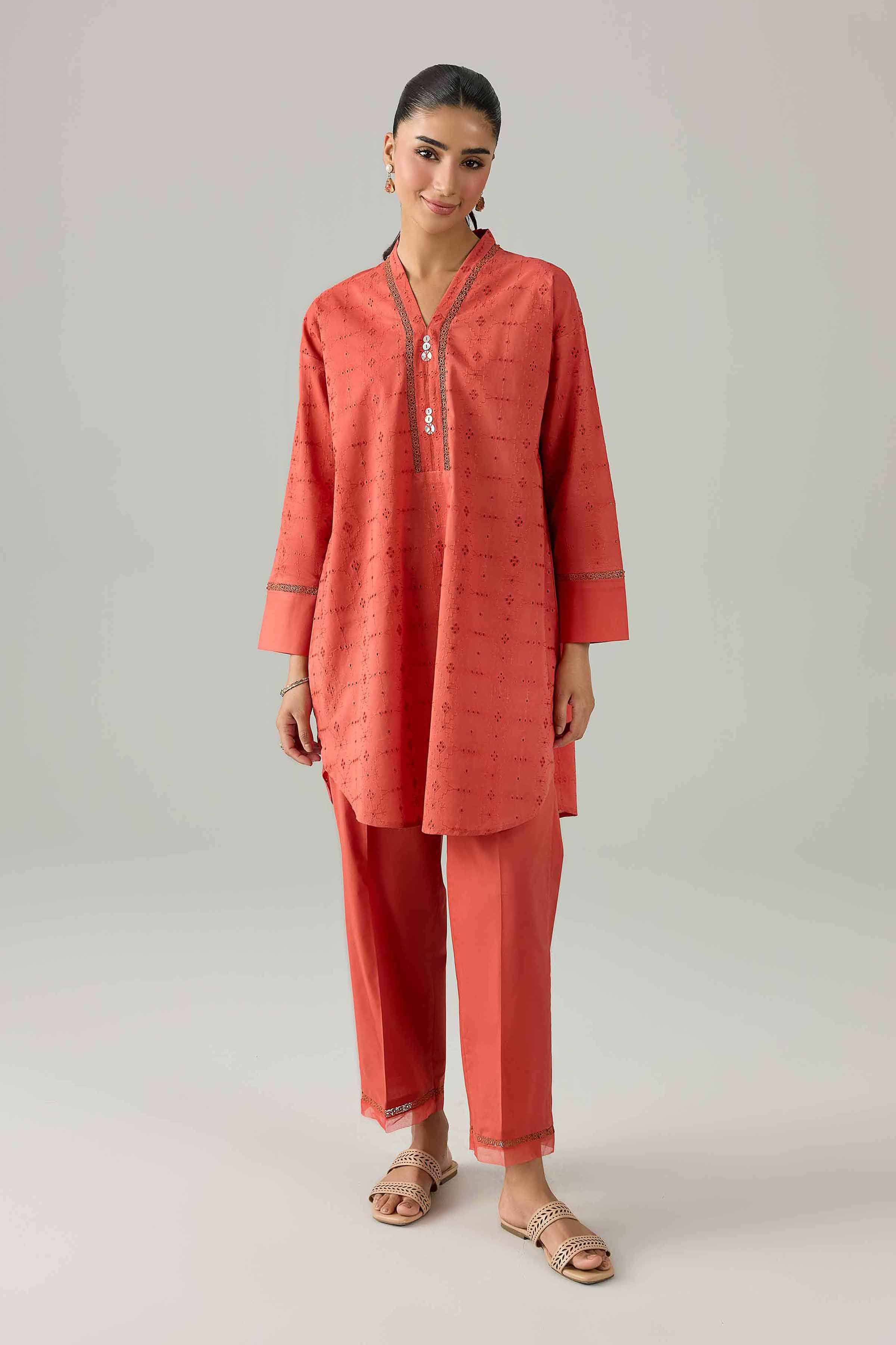 2 Piece - Embroidered Suit - PE26-468 - Image 6