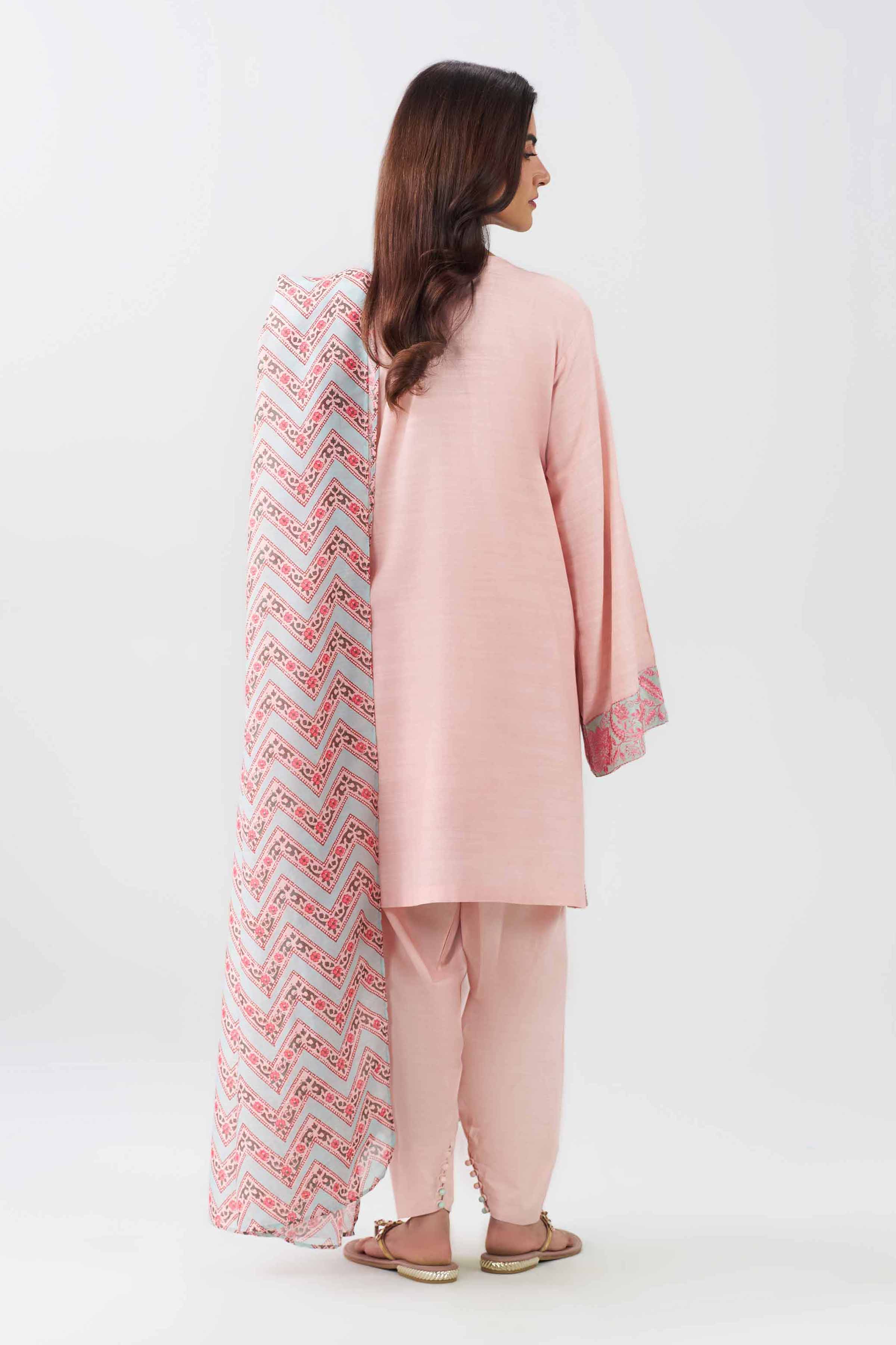 3 Piece - Embroidered Suit - PE26-538 - Image 3