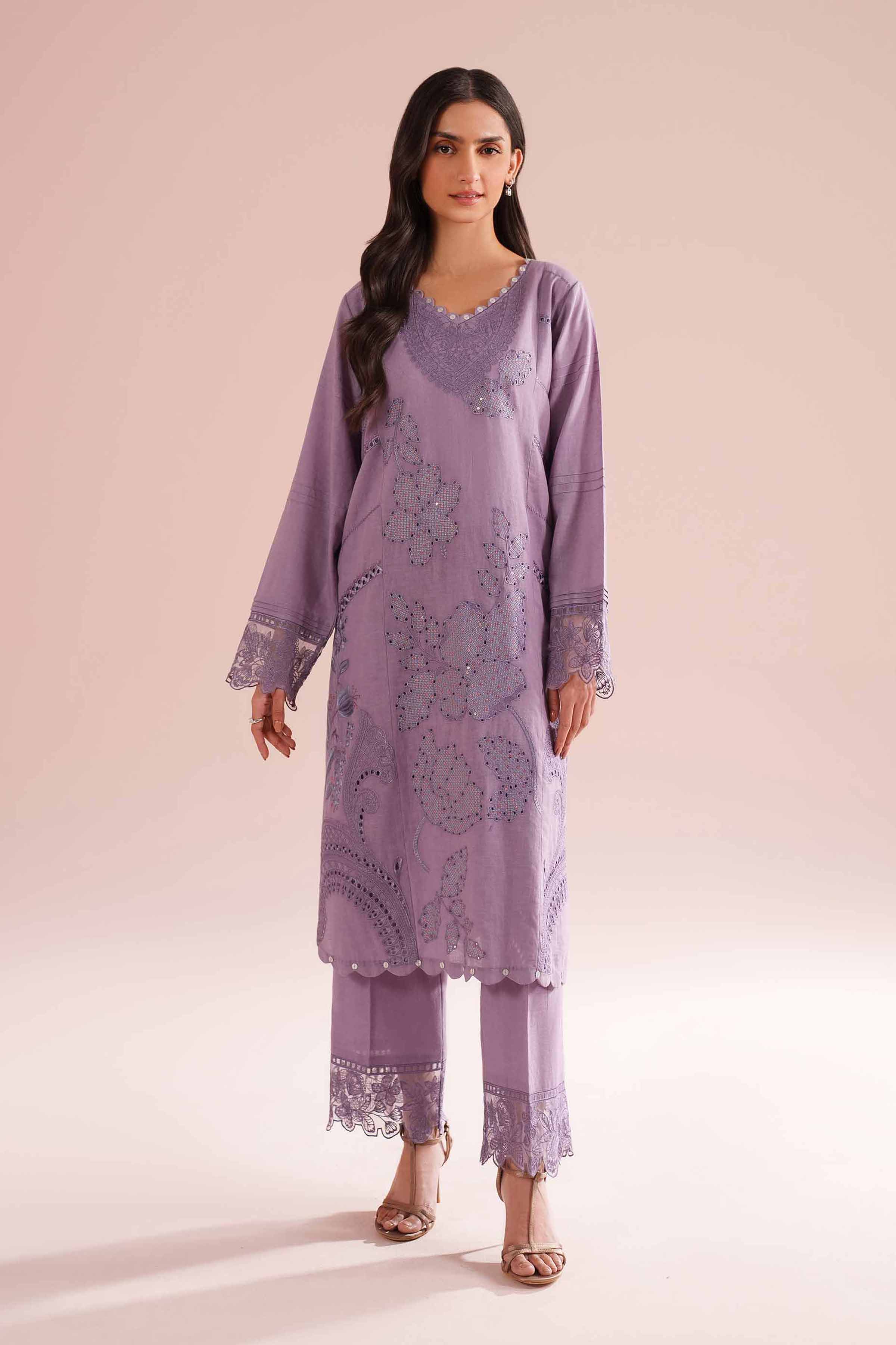 2 Piece - Embroidered Suit - PE26-54 - Image 4