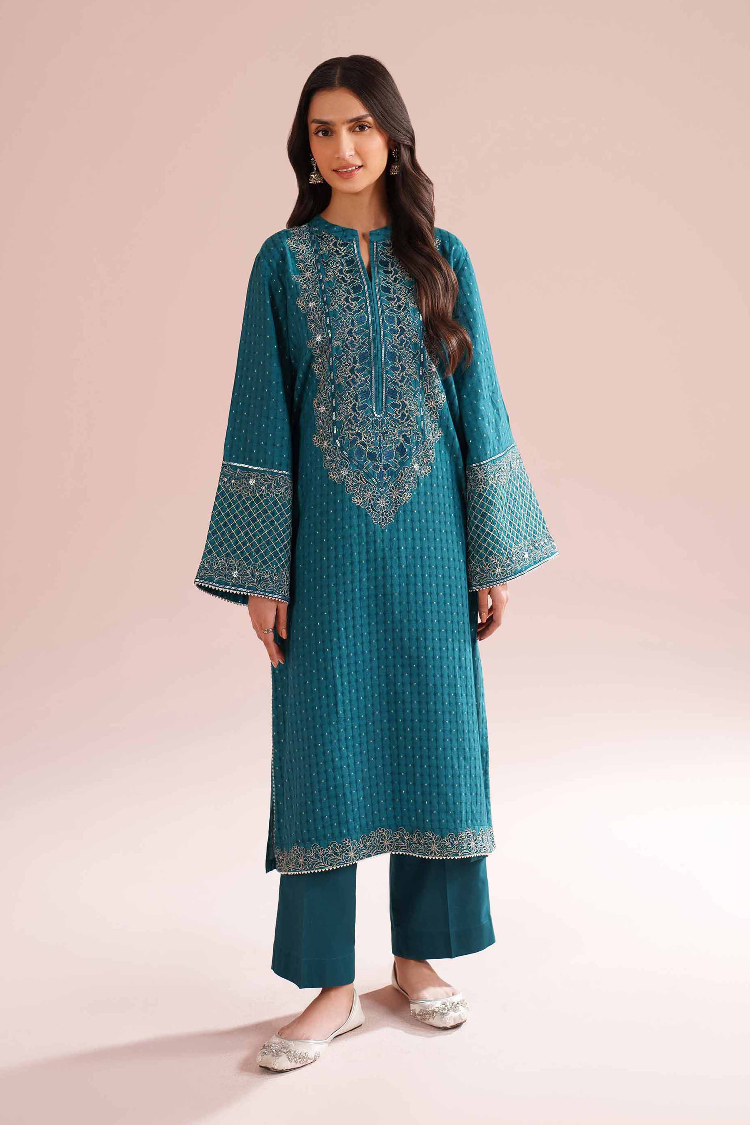 2 Piece - Embroidered Suit - PE26-56 - Image 2