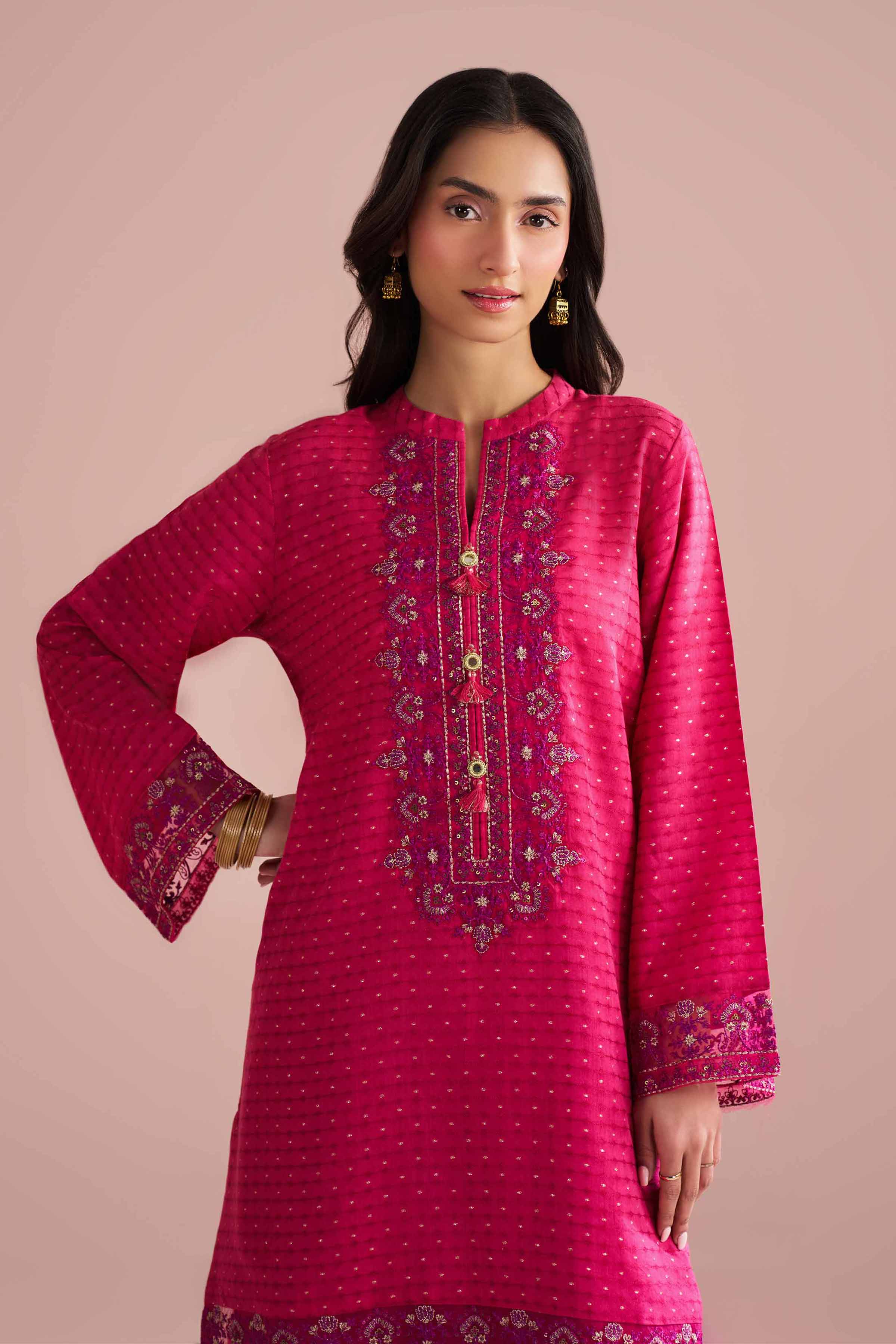 2 Piece - Embroidered Suit - PE26-57 - Image 11