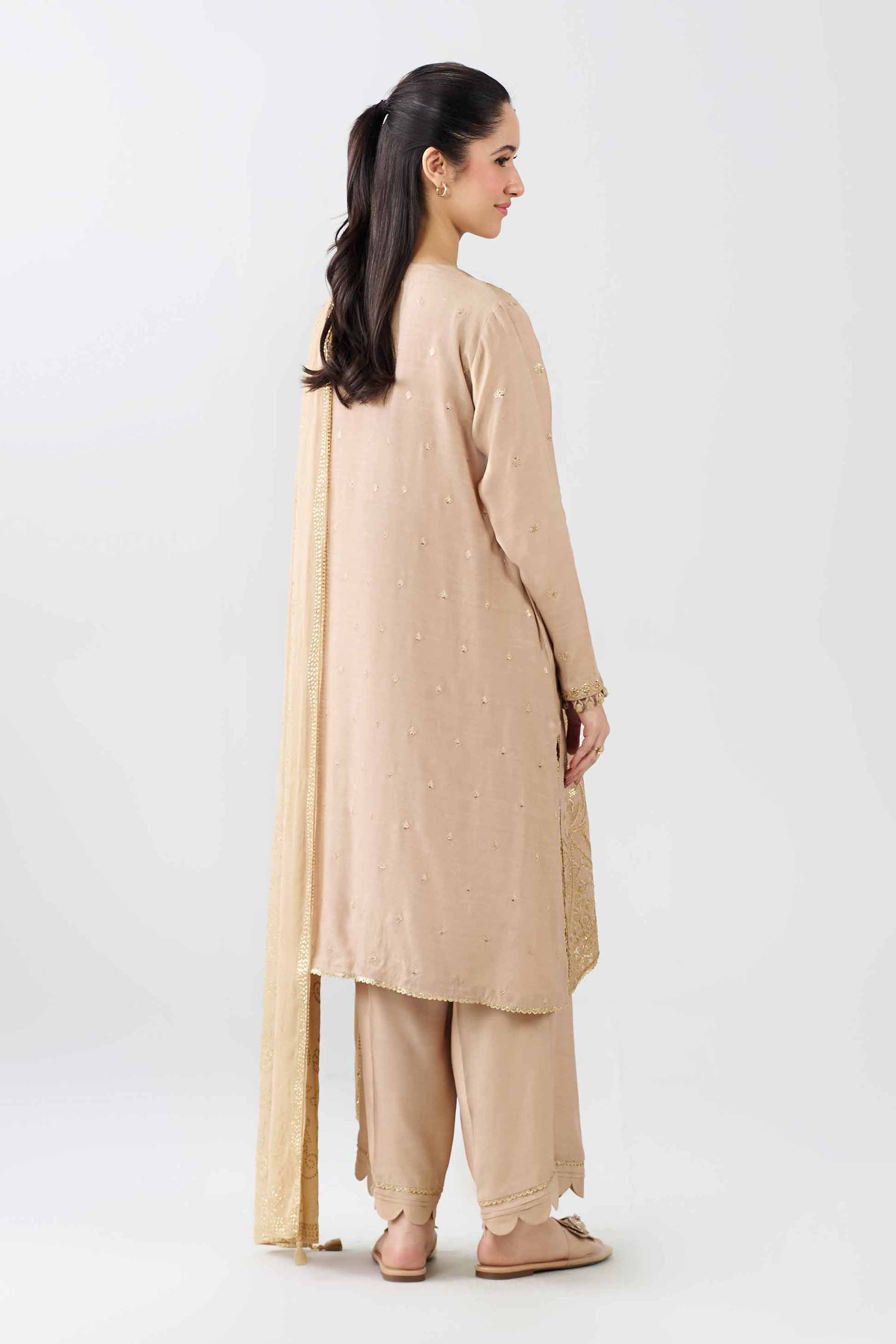 3 Piece - Embroidered Suit - PE26-600 - Image 3