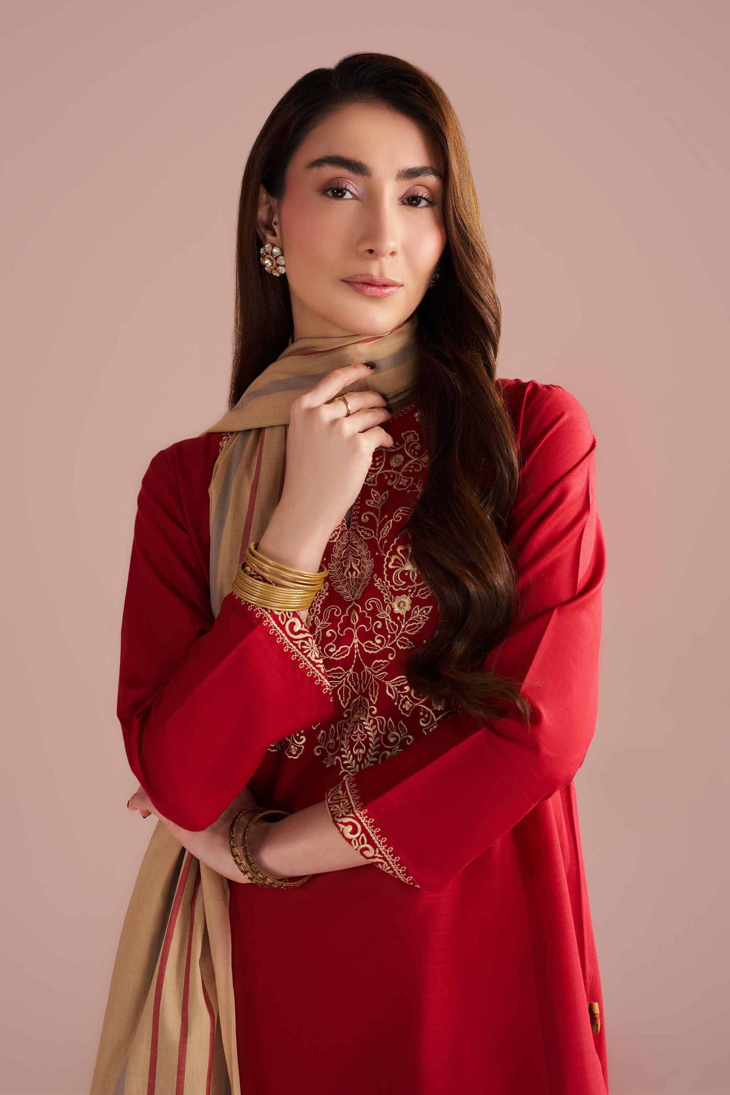 3 Piece - Embroidered Suit - PE26-80 - Image 2