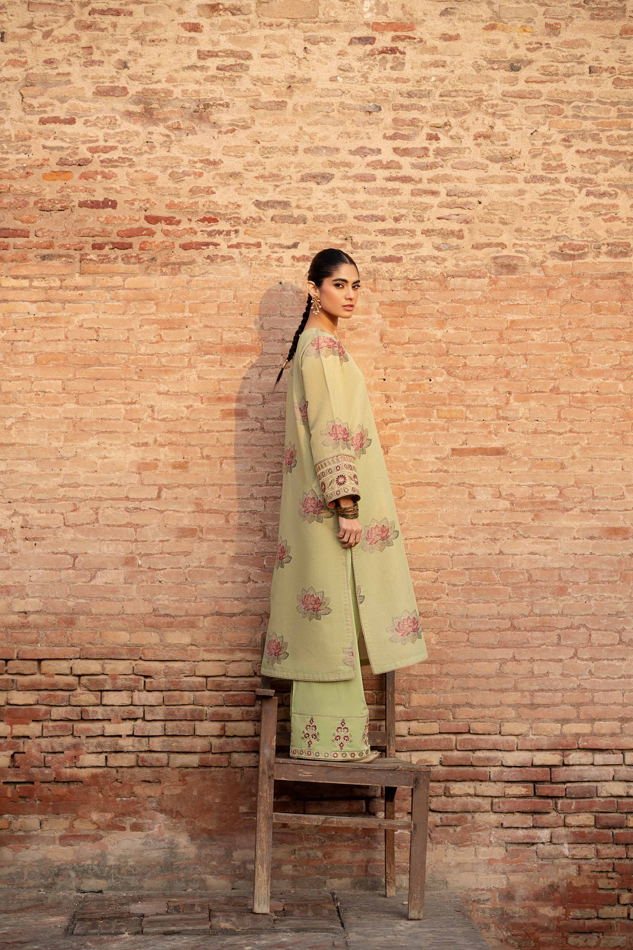 2 Piece - Printed Embroidered Suit - PFE25-02 - Image 3