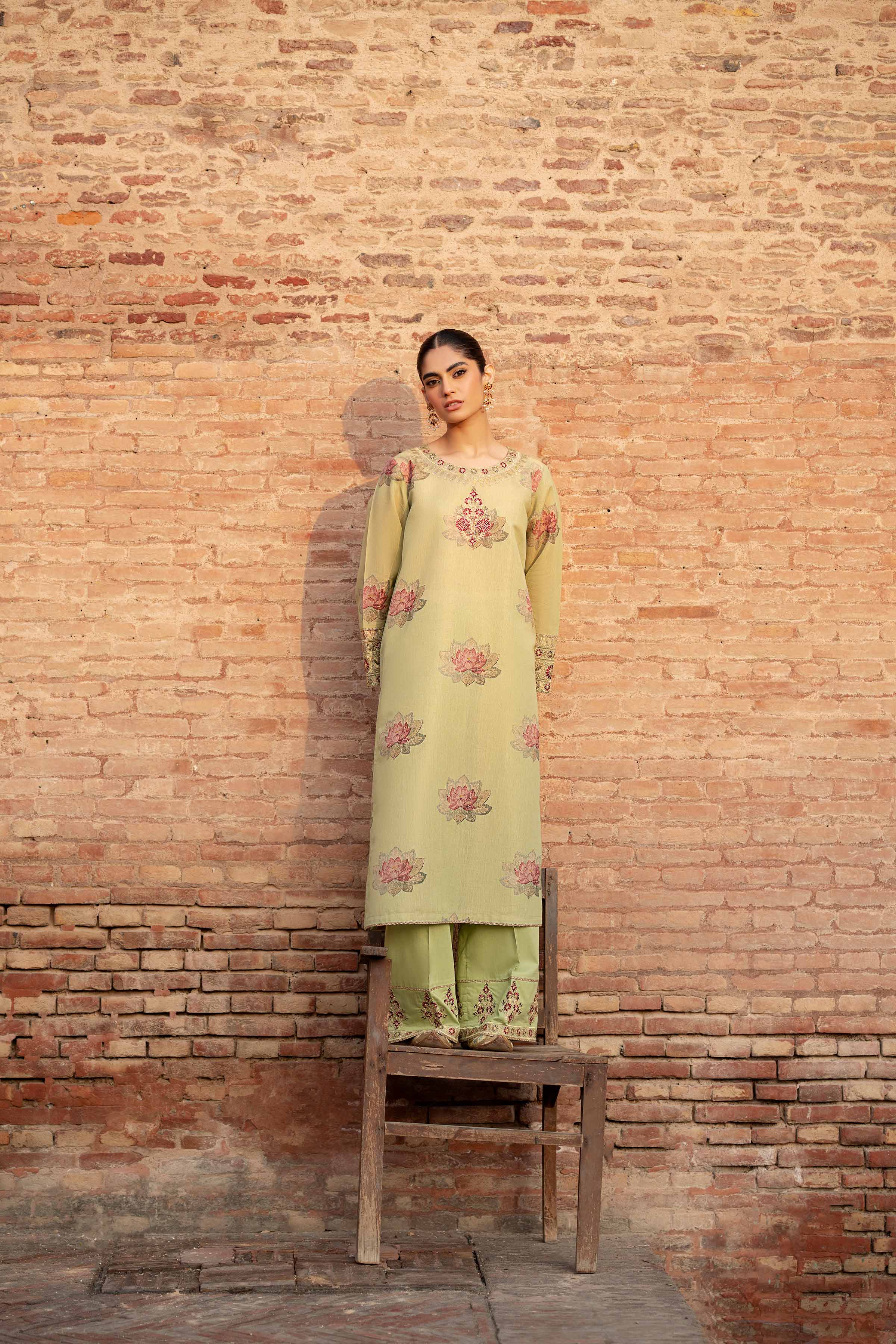 2 Piece - Printed Embroidered Suit - PFE25-02 - Image 5