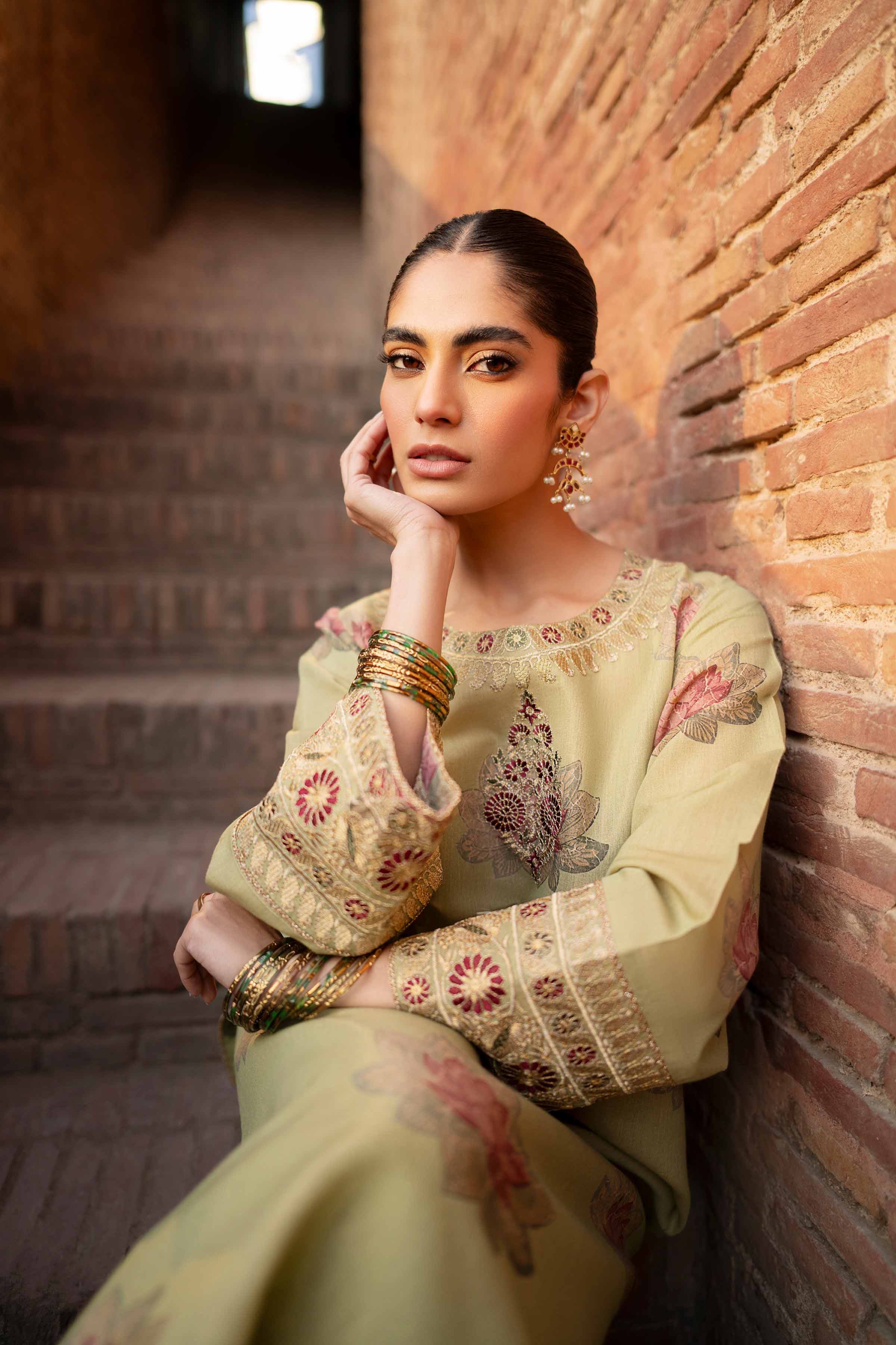 2 Piece - Printed Embroidered Suit - PFE25-02 - Image 7
