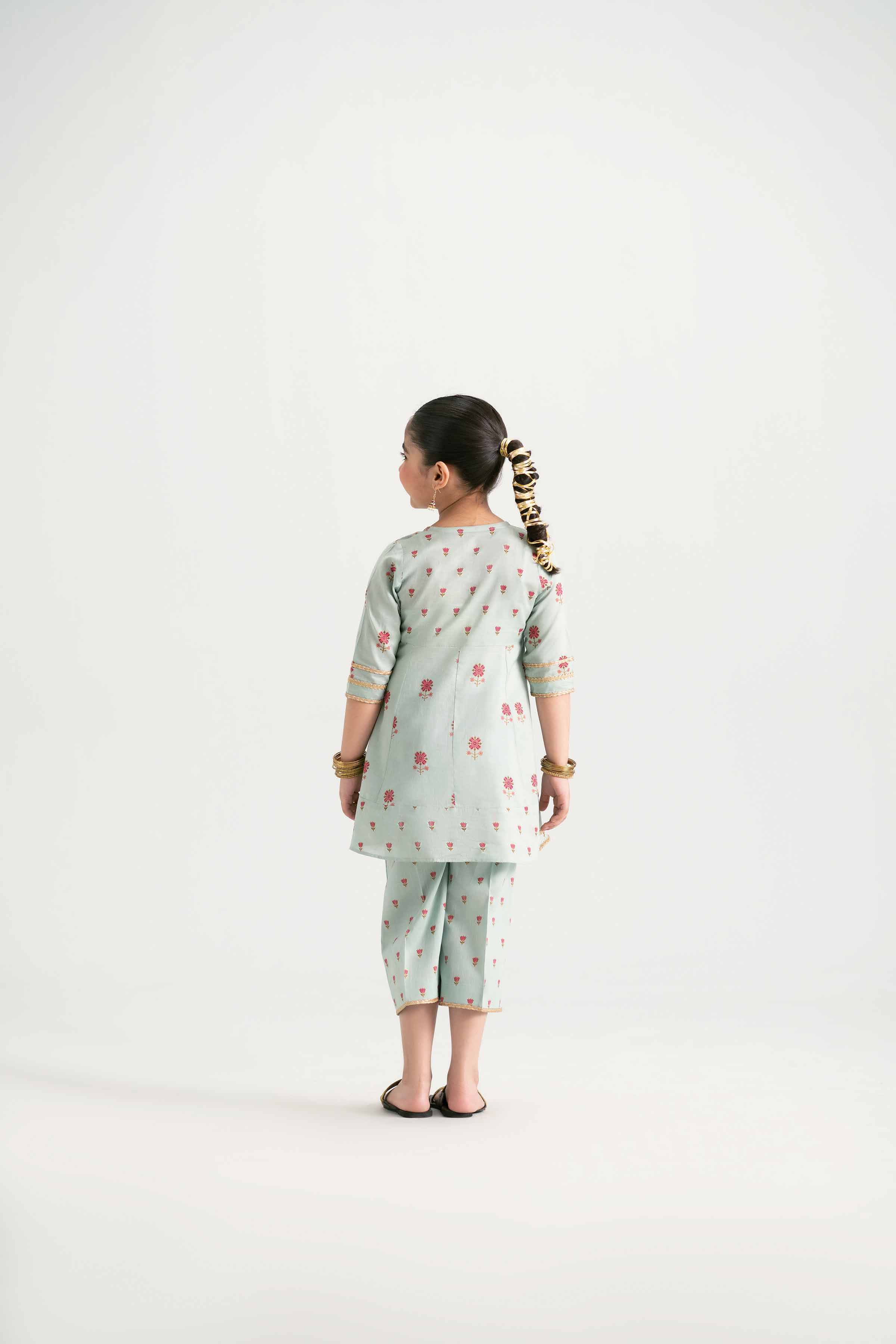 2 Piece - Embroidered Suit - PMD25-08 D - Image 4