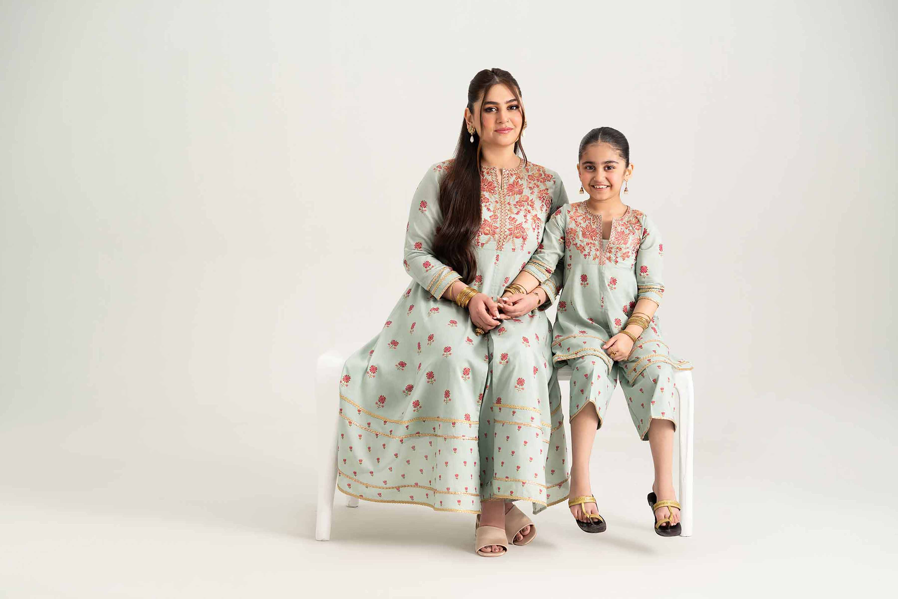 2 Piece - Embroidered Suit - PMD25-08 D - Image 9