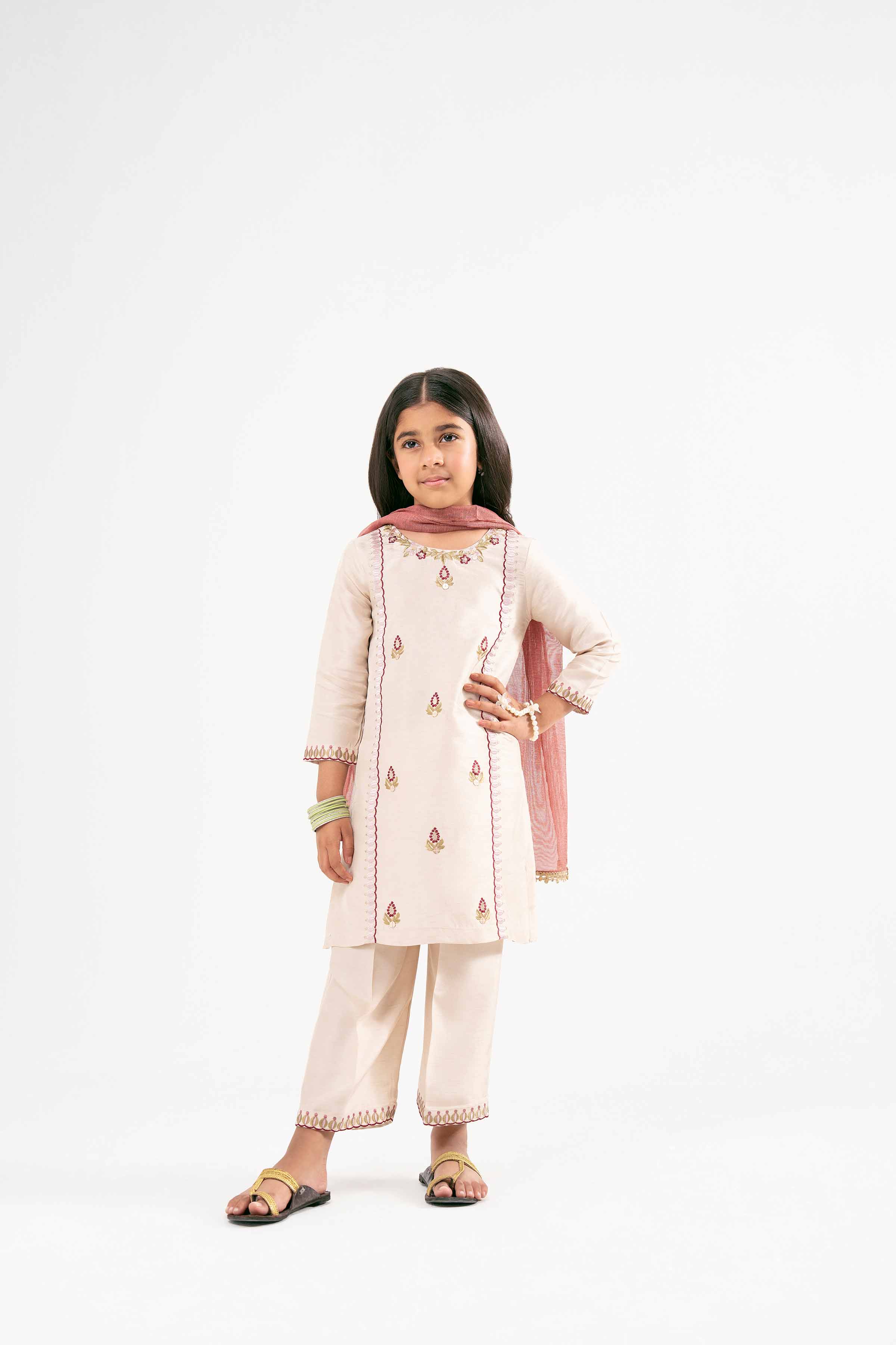 3 Piece - Embroidered Suit - PMD25-14 D - Image 6