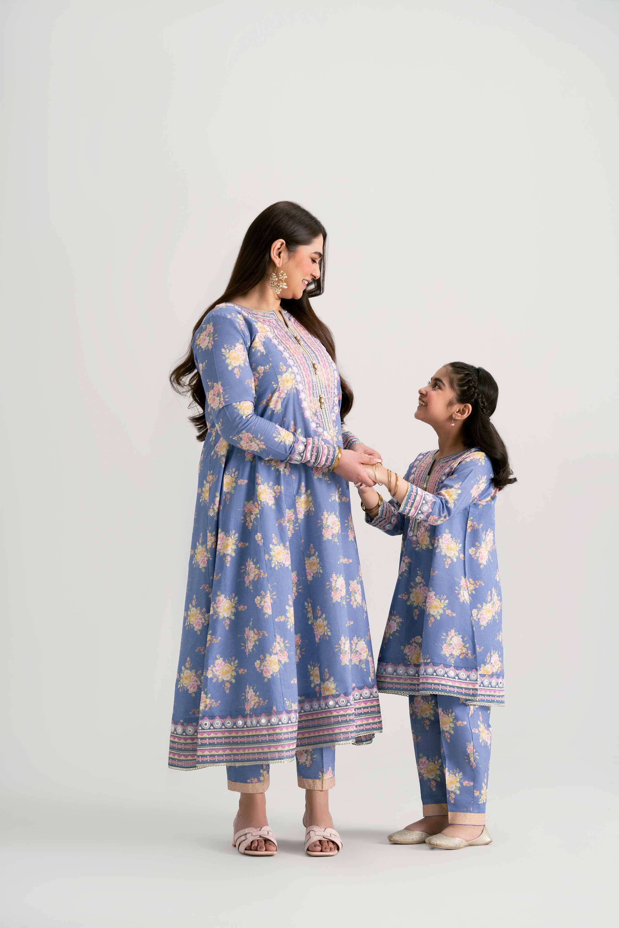 2 Piece - Printed Embroidered Suit - PMD25-20 M - Image 9