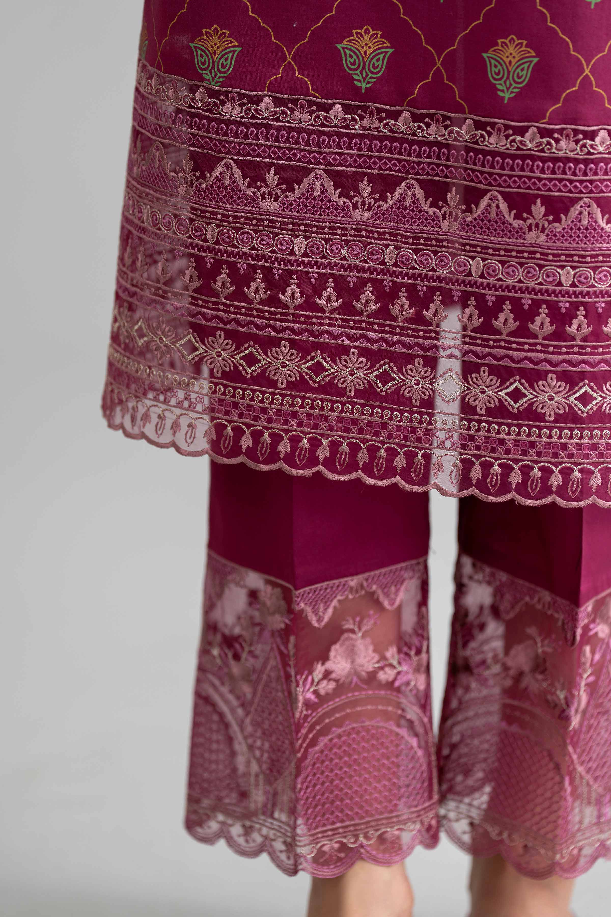 3 Piece - Printed Embroidered Suit - PMD26-41 M - Image 9