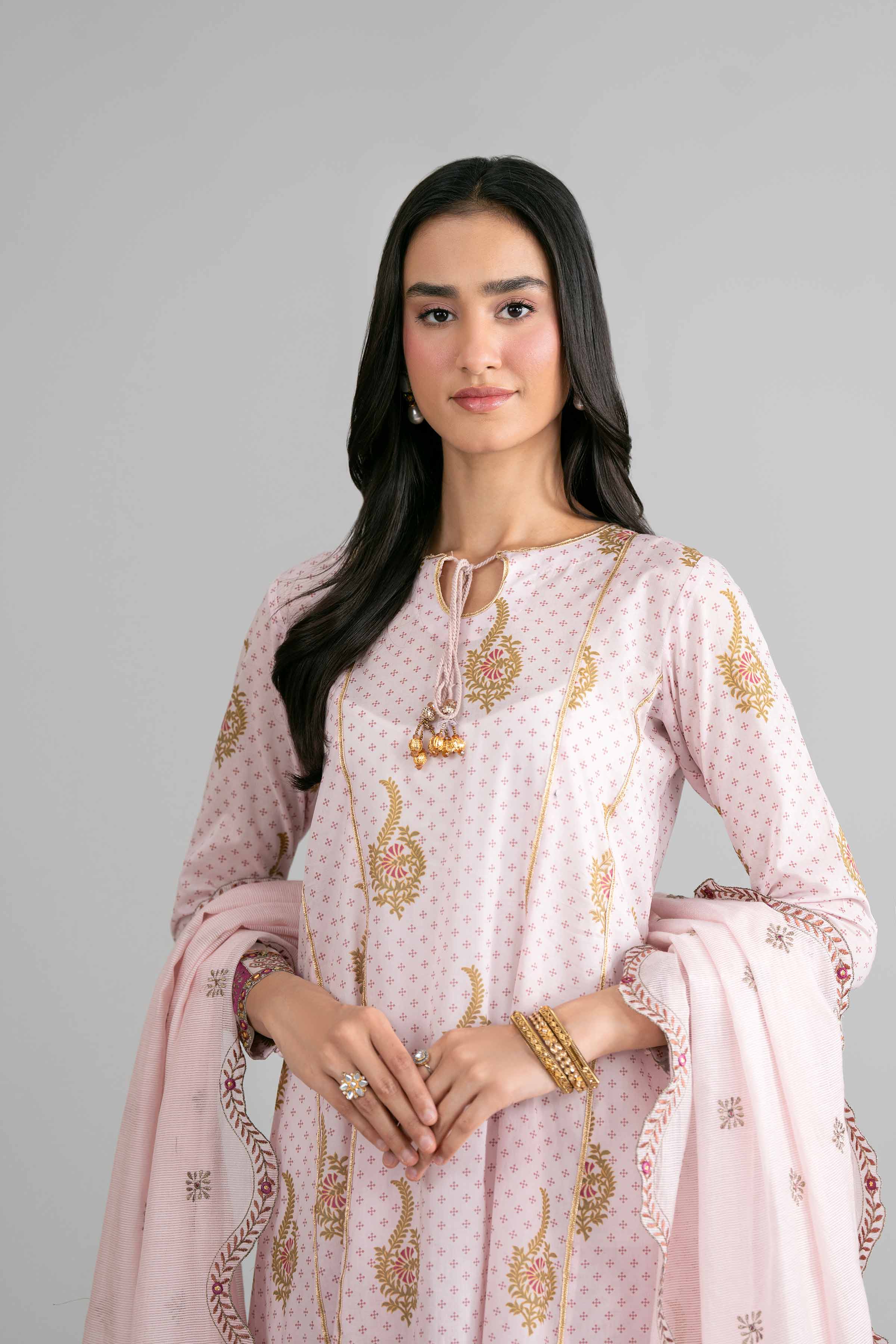 3 Piece - Printed Embroidered Suit - PMD26-44 M - Image 10