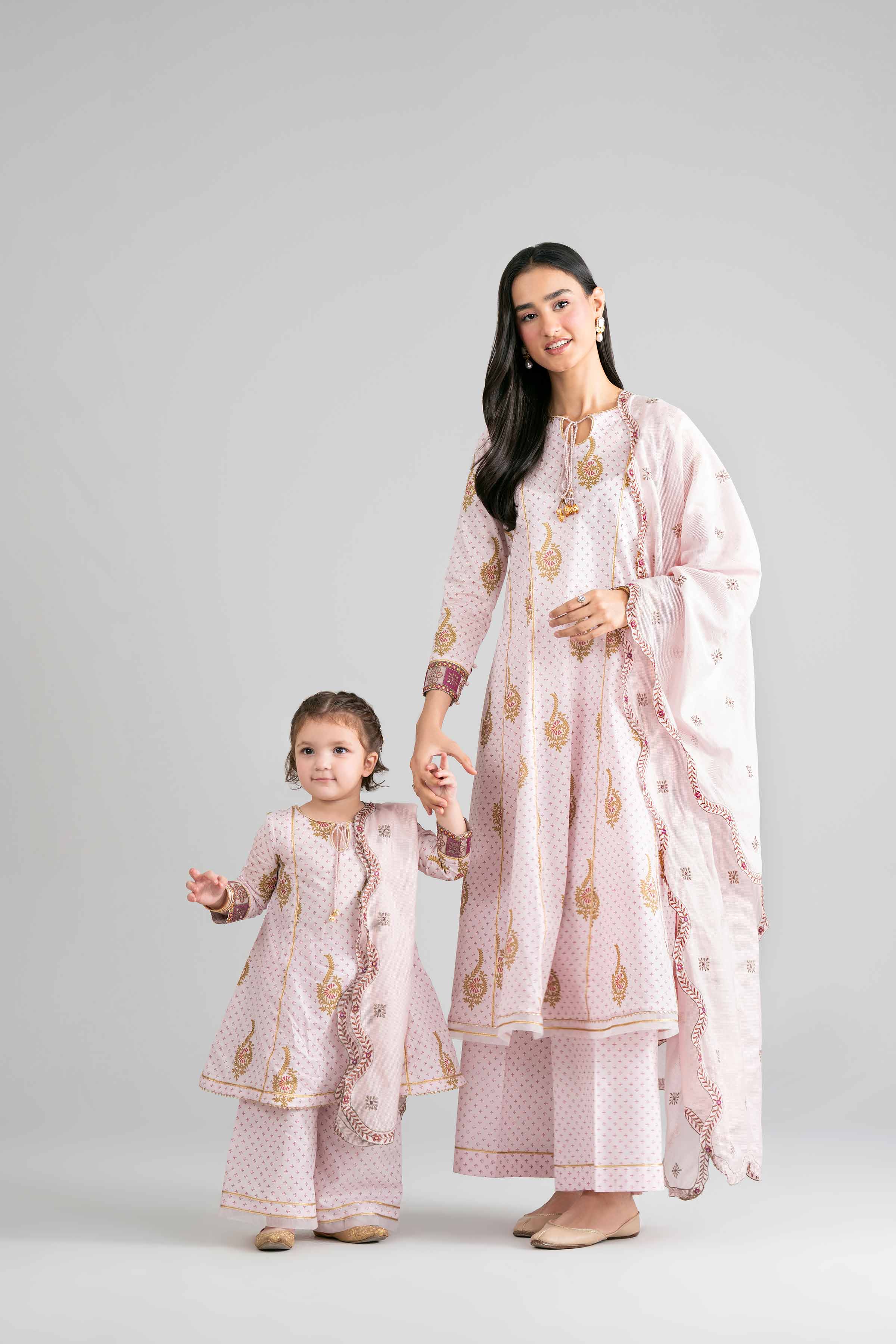 3 Piece - Printed Embroidered Suit - PMD26-44 M - Image 4