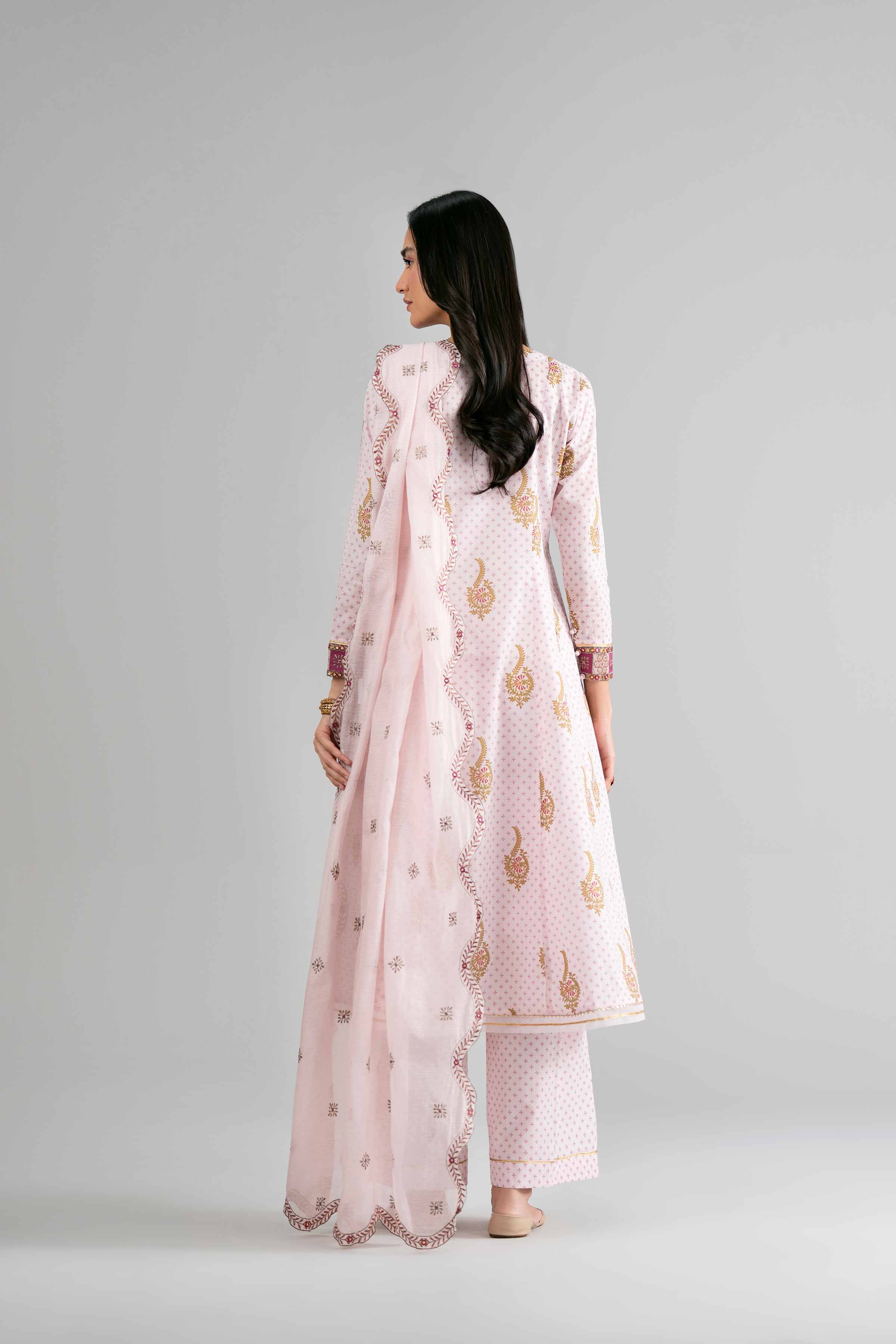 3 Piece - Printed Embroidered Suit - PMD26-44 M - Image 7