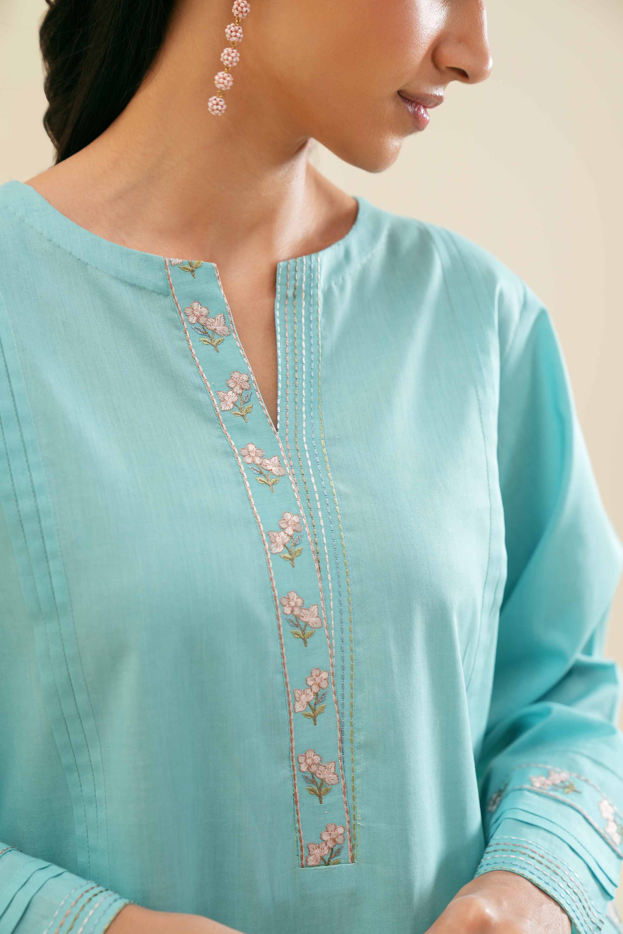 2 Piece - Embroidered Suit - PS24-111 - Image 9