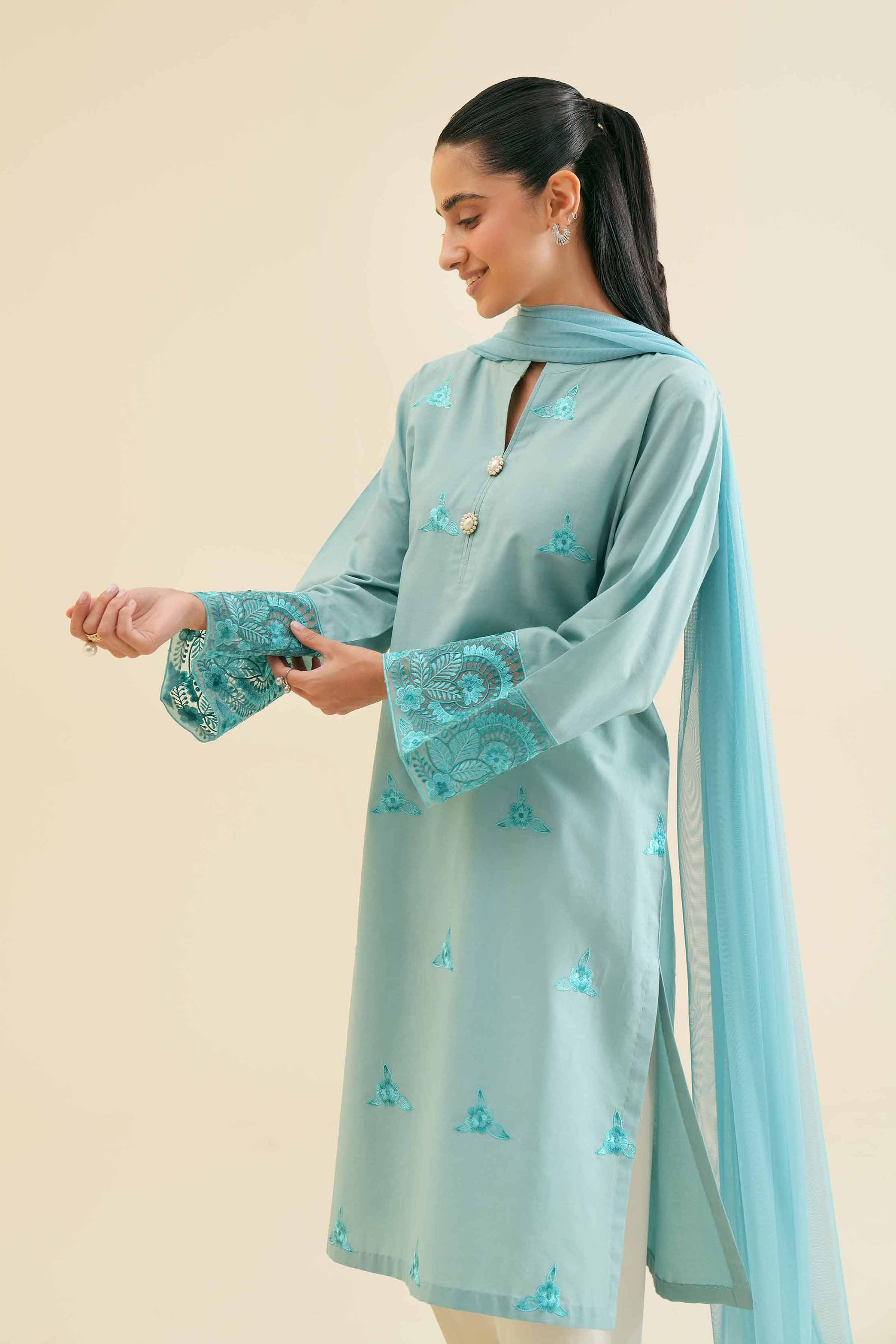 2-Piece - Embroidered Suit  - PS24-113 - Image 2