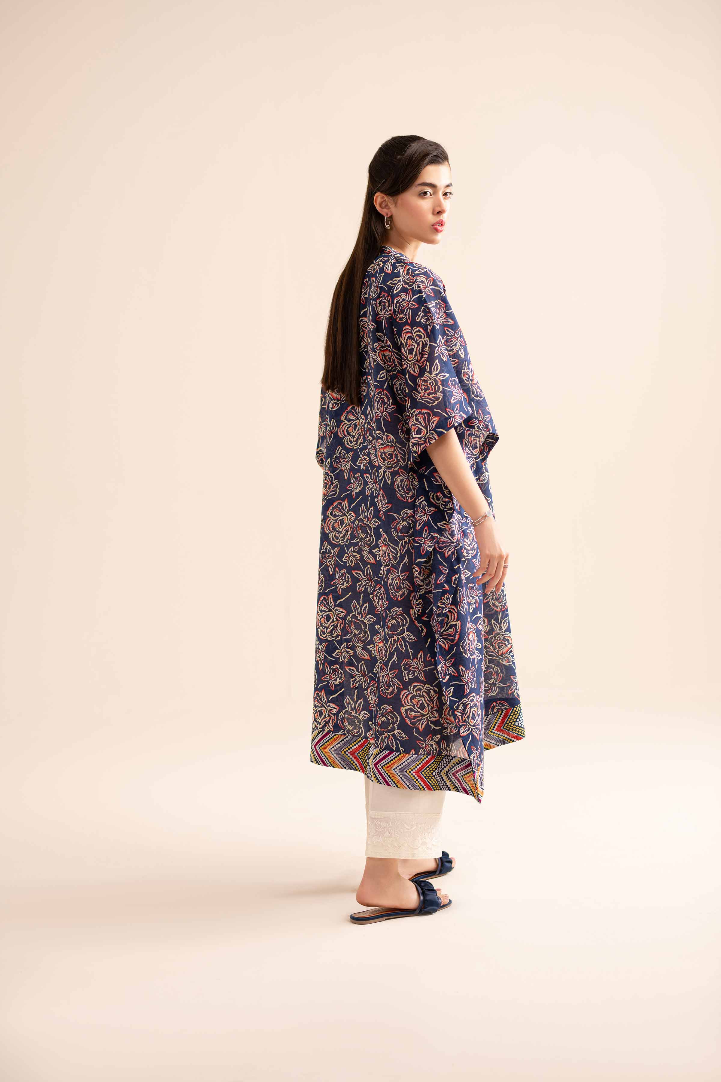 Printed Embroidered Kaftaan - PS24-245 - Image 3