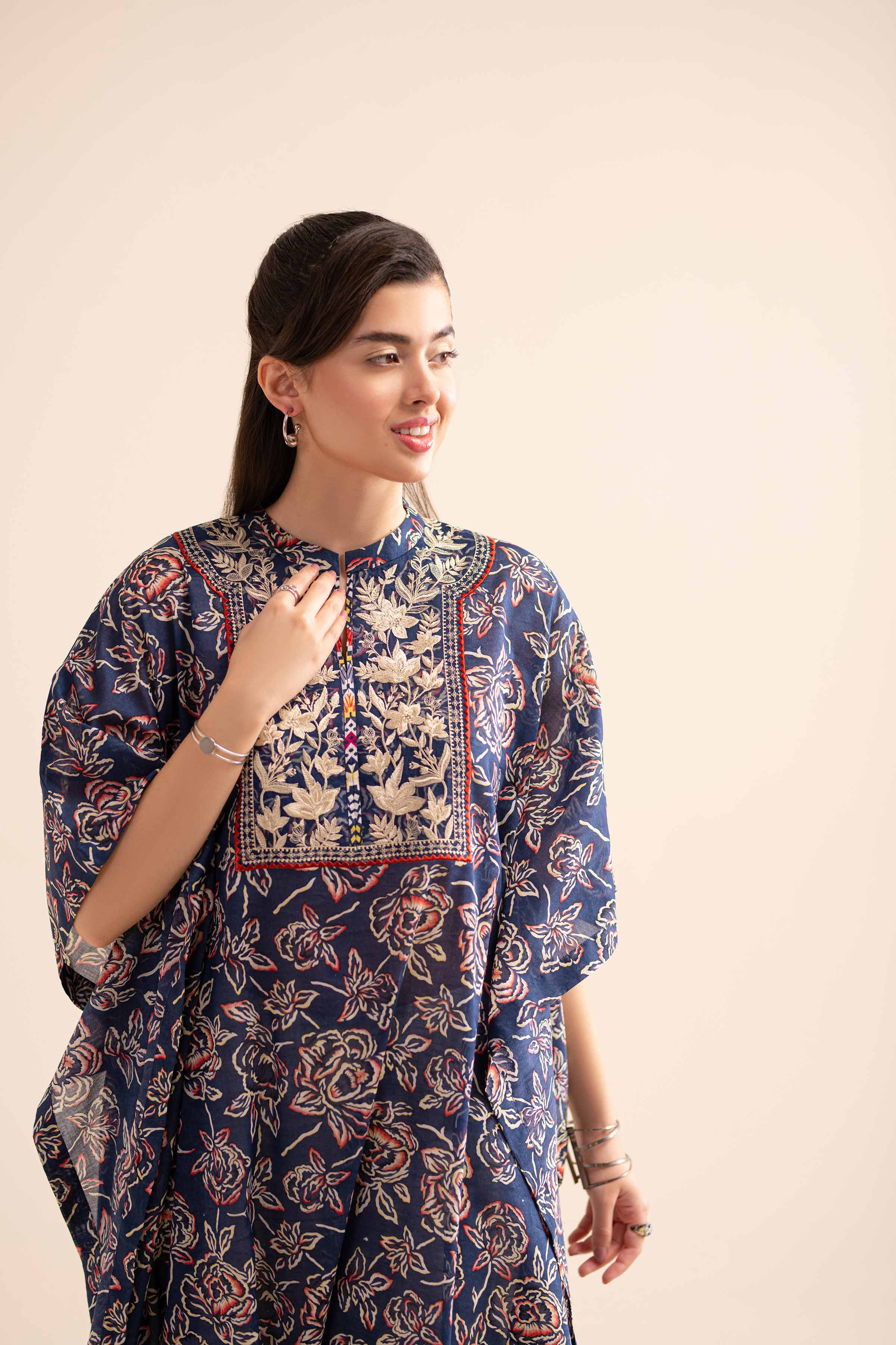 Printed Embroidered Kaftaan - PS24-245 - Image 7