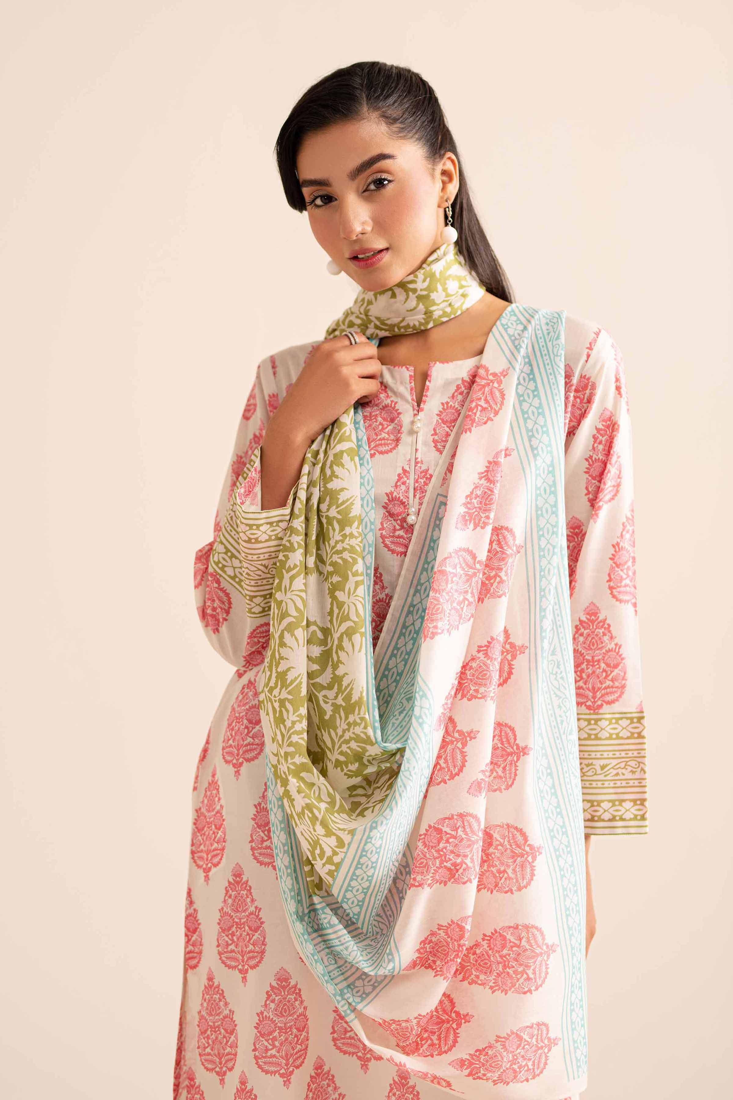 2-Piece - Printed Embroidered Suit - PS24-255 - Image 2