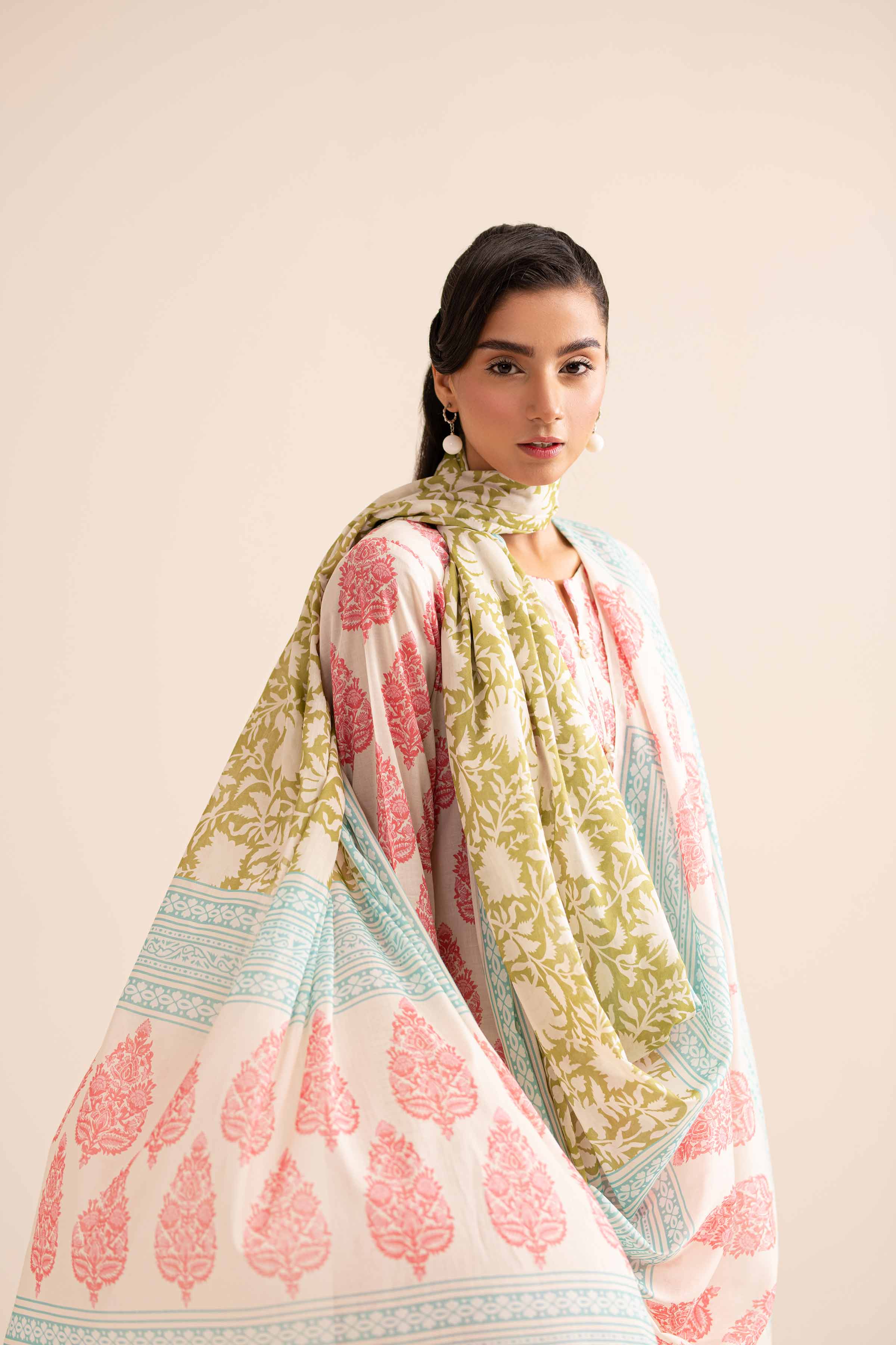 2-Piece - Printed Embroidered Suit - PS24-255 - Image 5