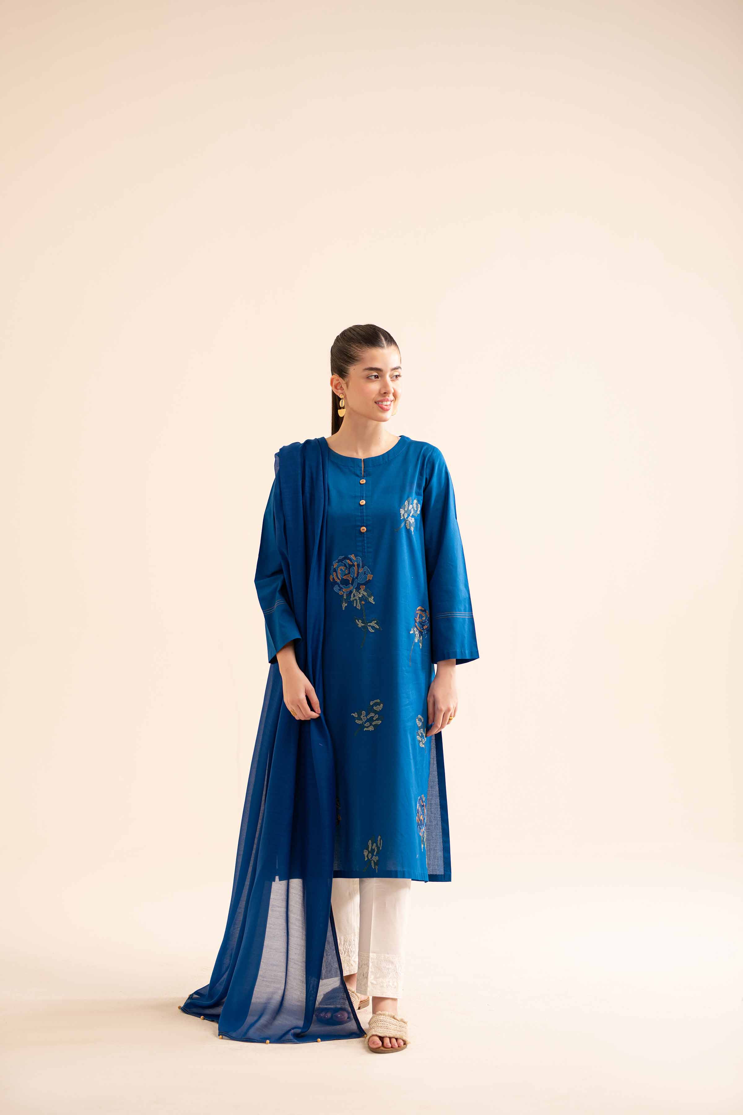 2 Piece - Embroidered Suit - PS24-323 - Image 5