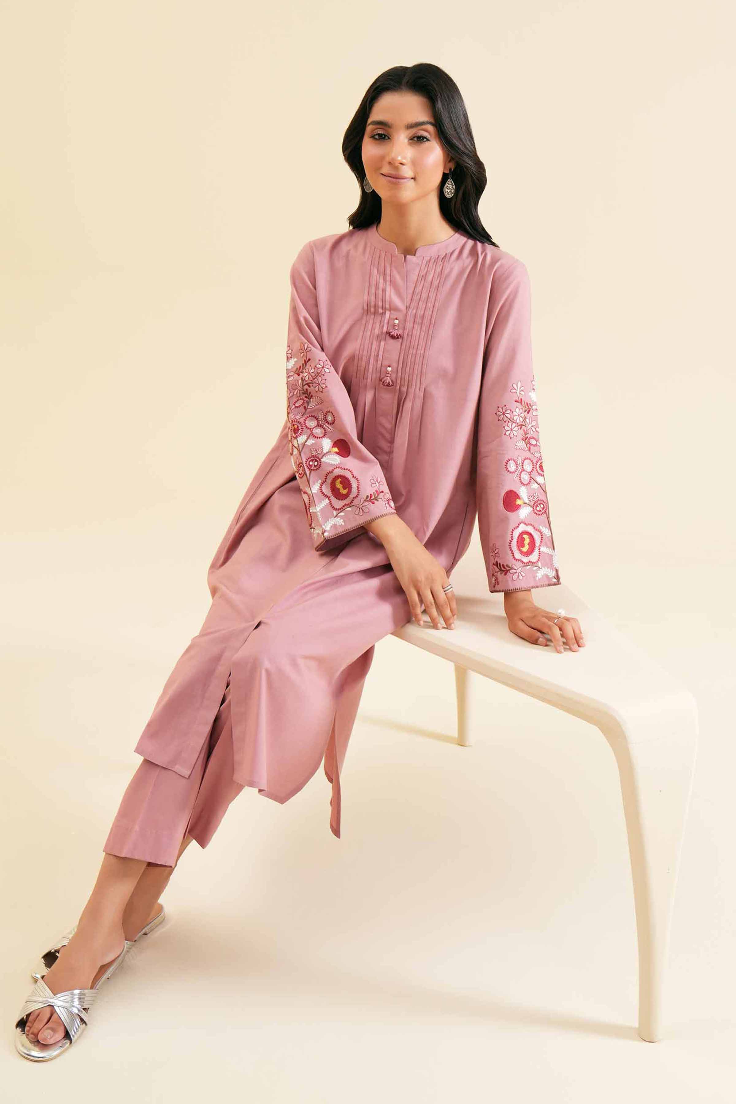 2 Piece - Embroidered Suit - PS24-342 - Image 2