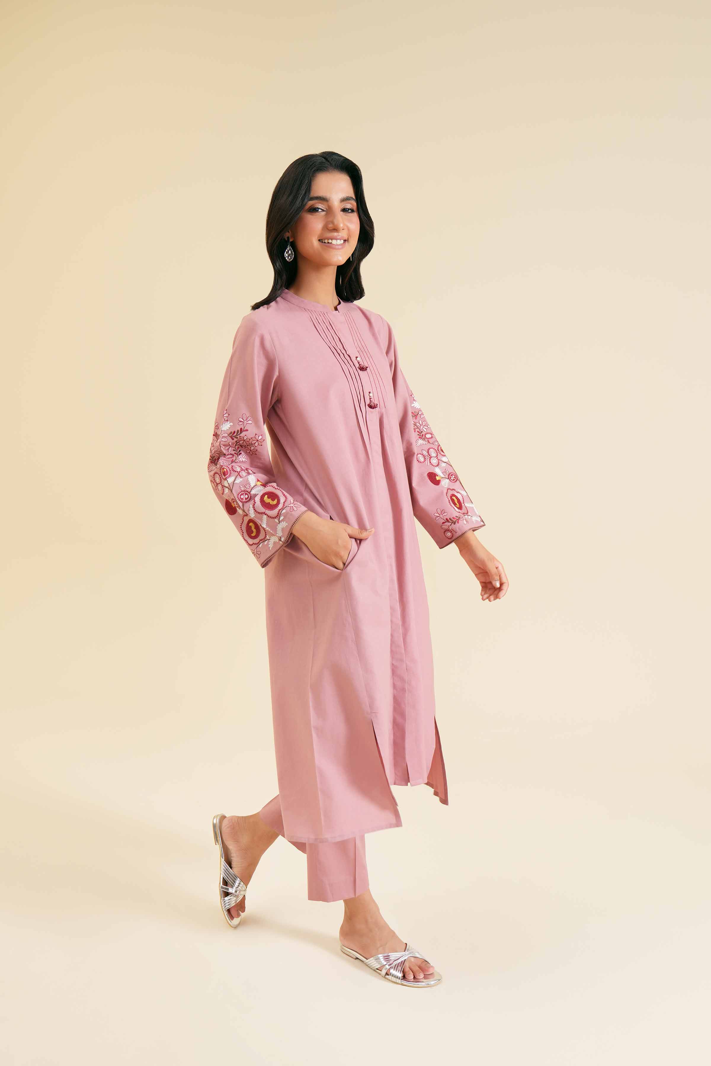 2 Piece - Embroidered Suit - PS24-342 - Image 6