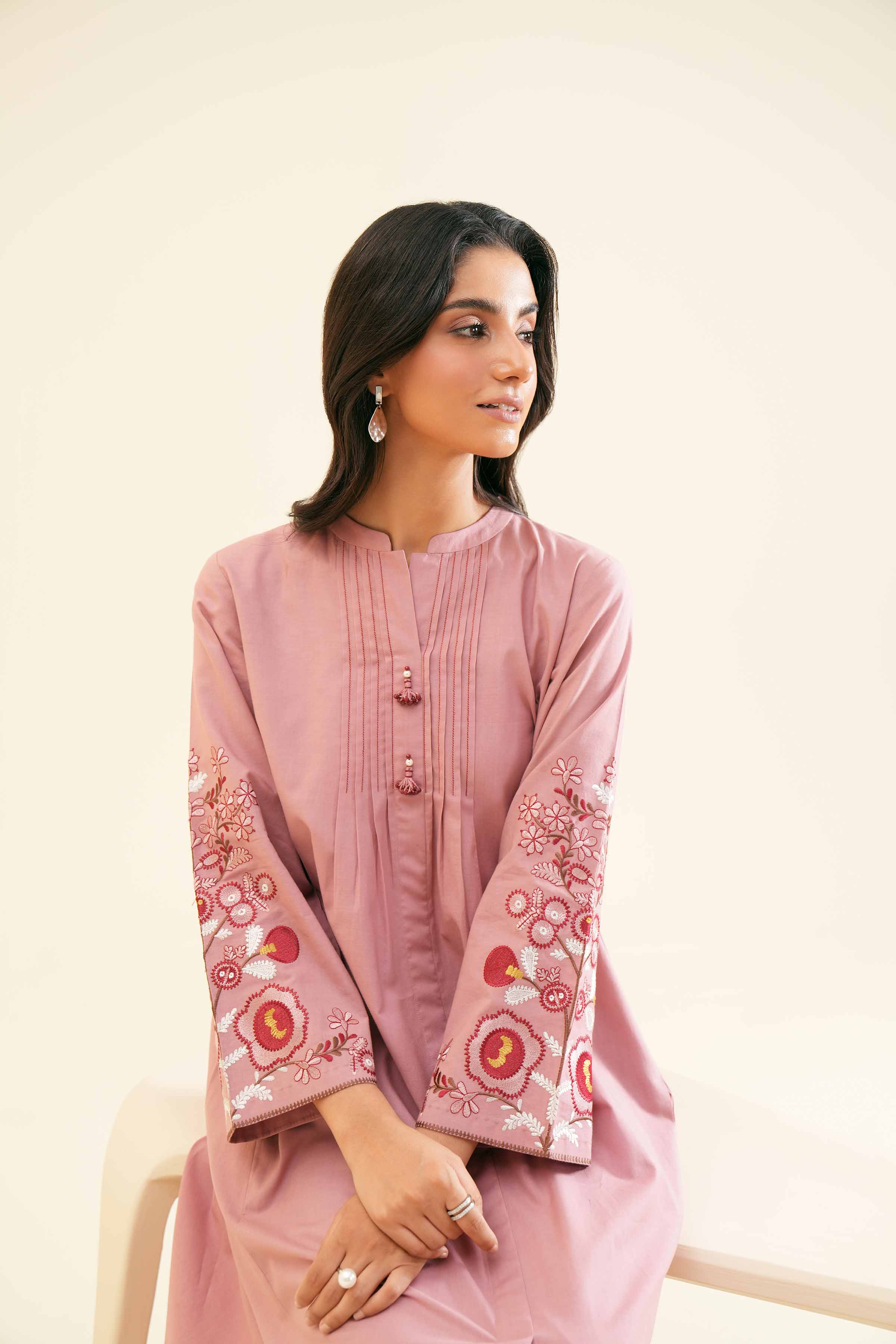 2 Piece - Embroidered Suit - PS24-342 - Image 8