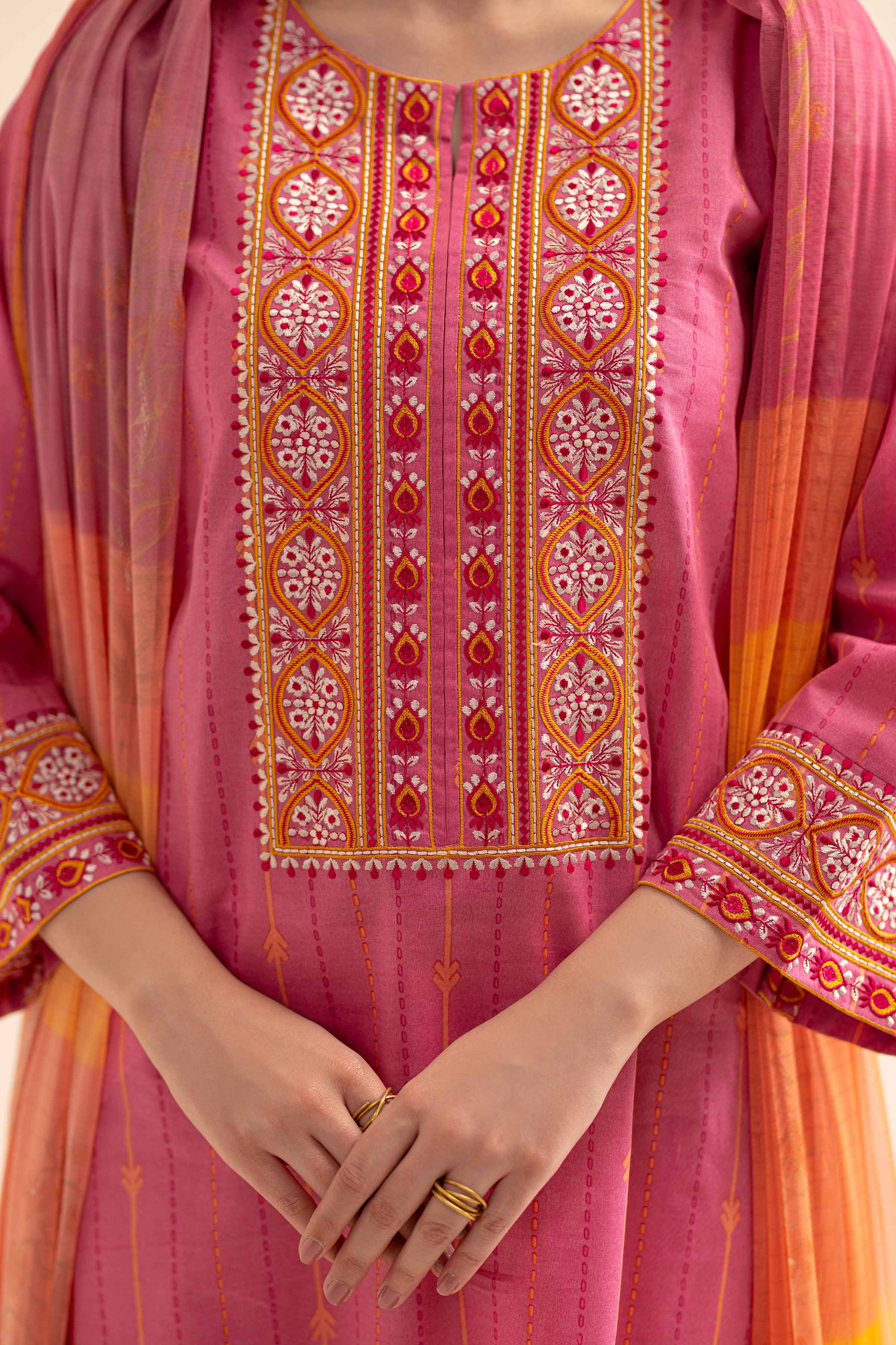 2-Piece - Printed Embroidered Suit - PS24-343 - Image 5