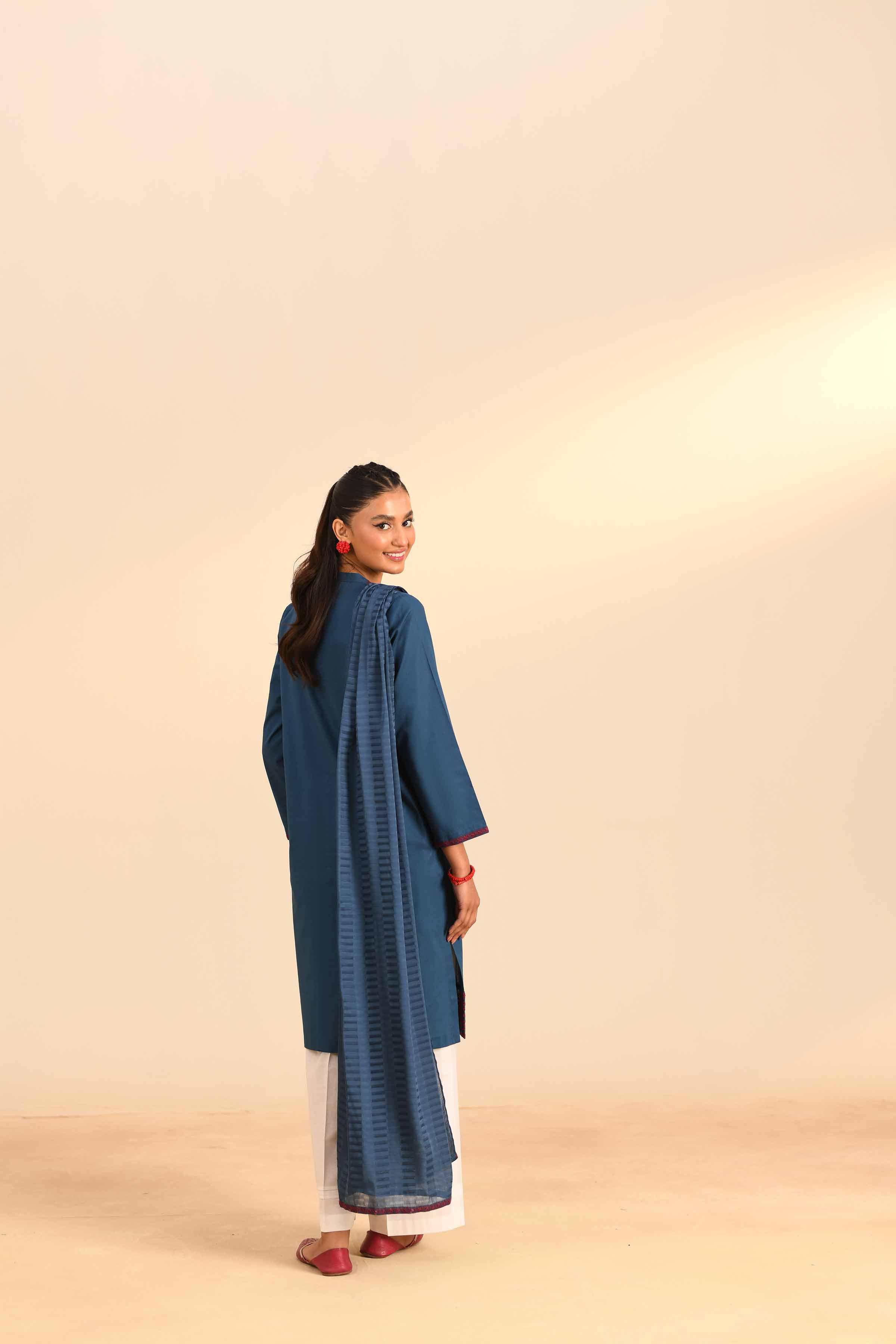 2 Piece - Embroidered Suit - PS24-74 - Image 3