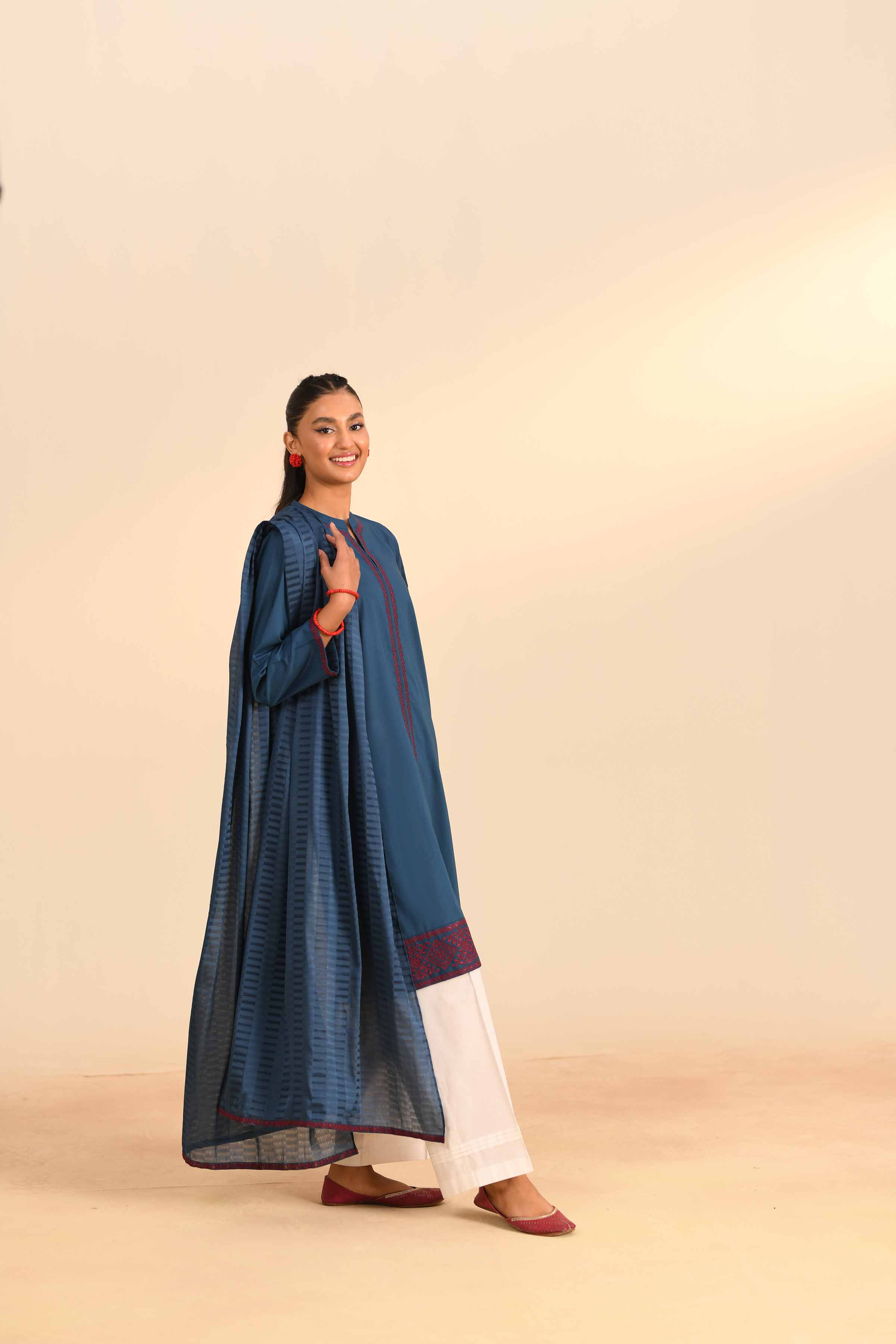 2 Piece - Embroidered Suit - PS24-74 - Image 5