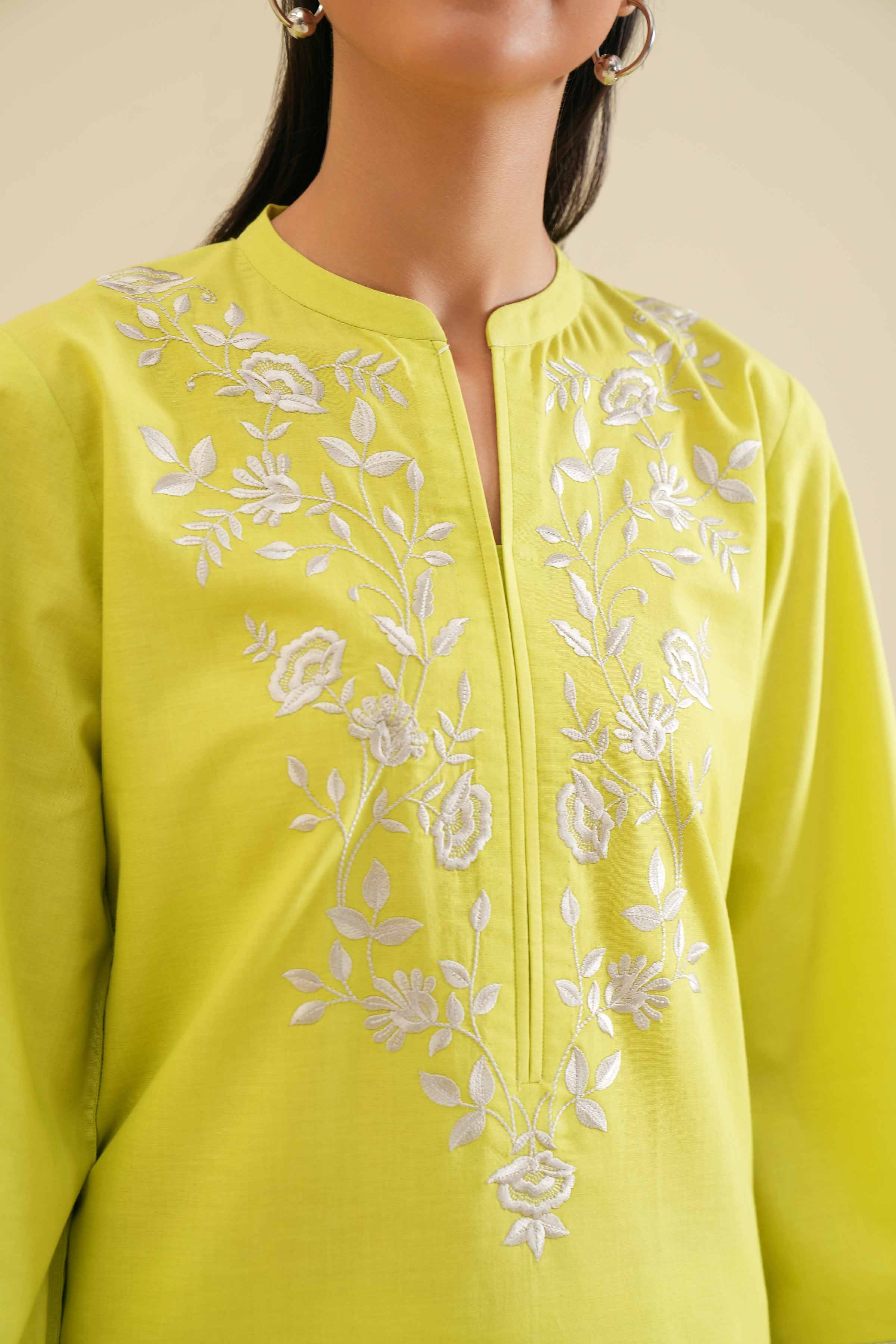 2 Piece - Embroidered Suit - PS24-91 - Image 8