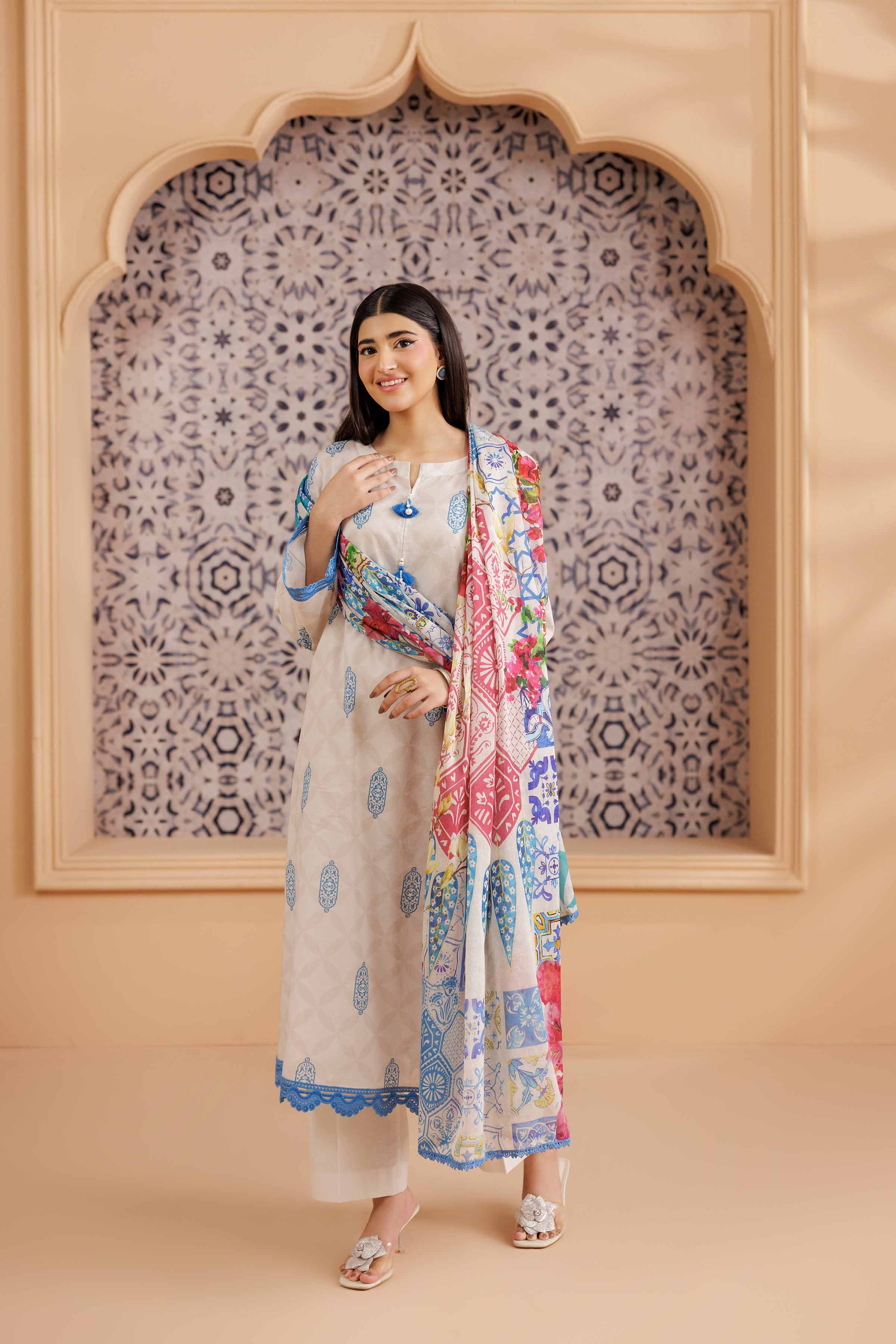 3 Piece - Printed Suit - PS25-117 - Image 4