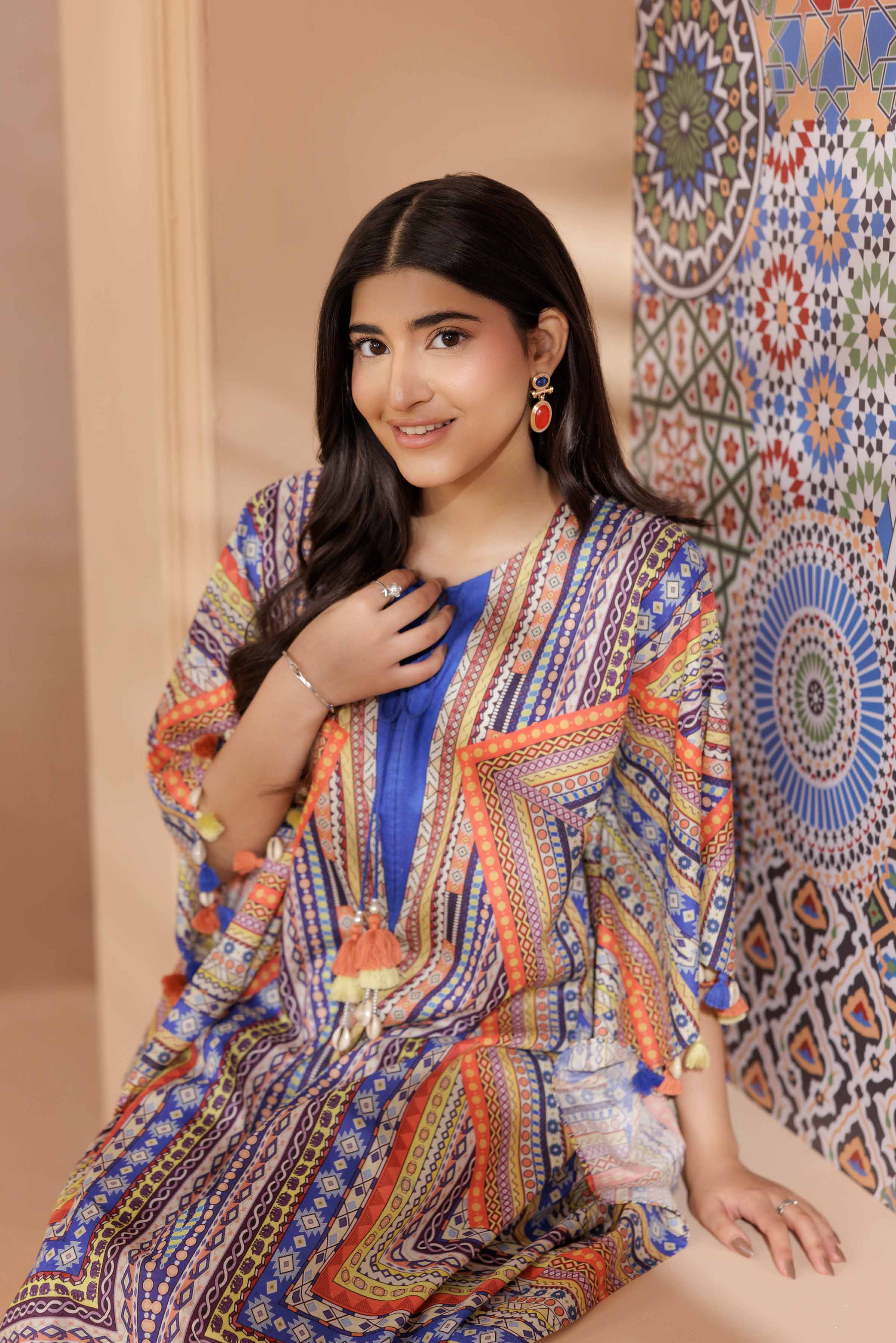 Printed Kaftan - PS25-152 - Image 5