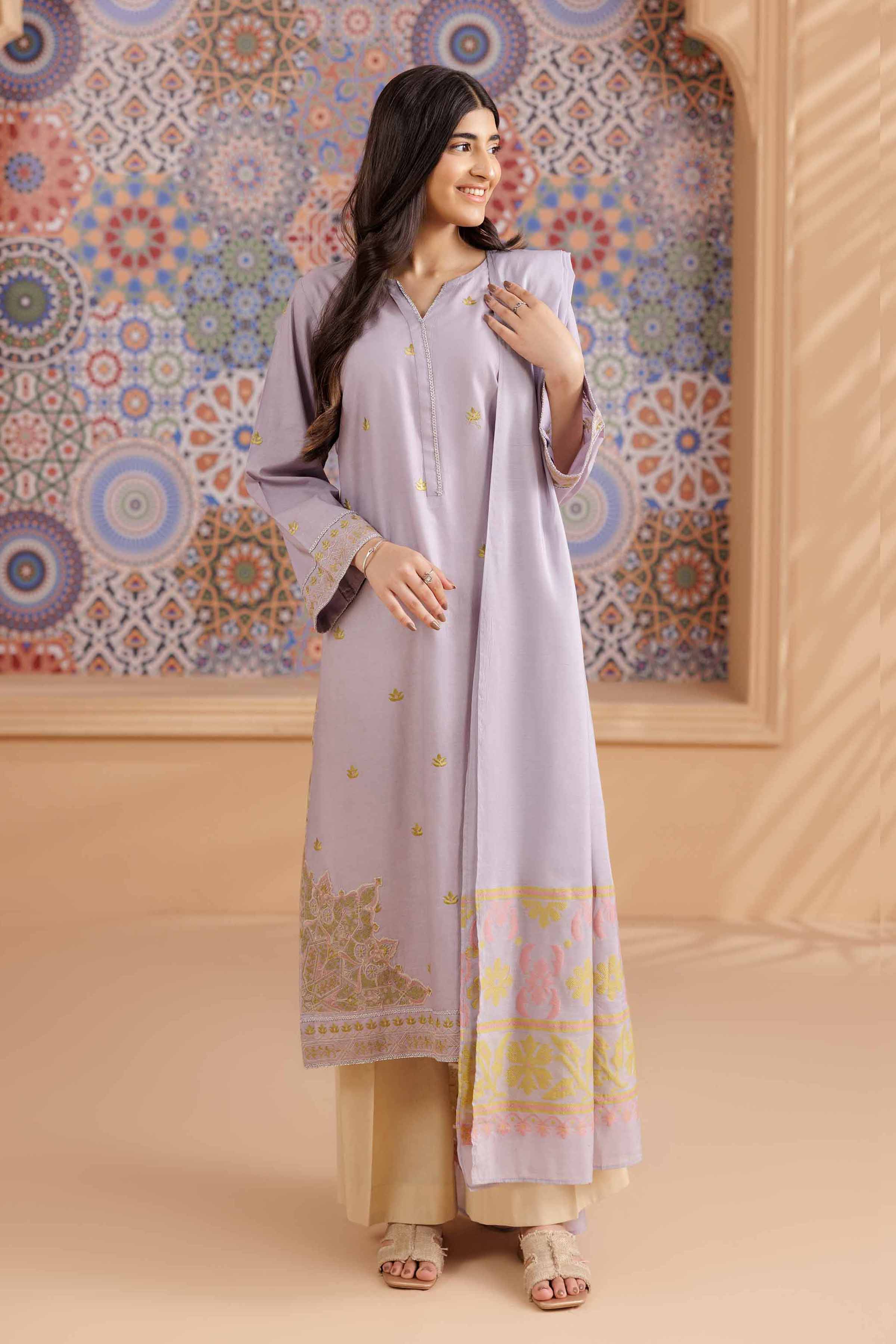 2 Piece - Embroidered Suit - PS25-190 - Image 2