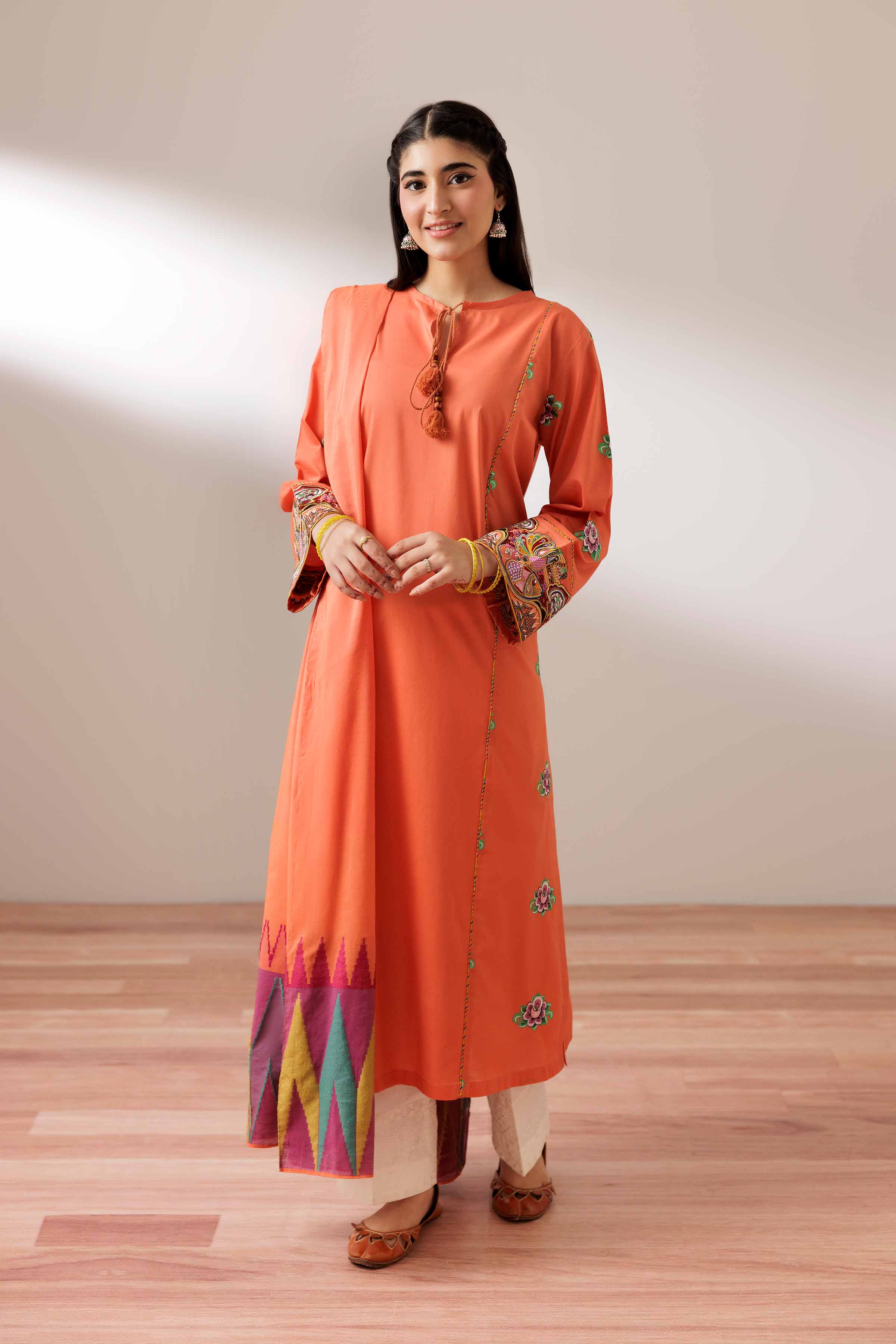 2 Piece - Embroidered Suit - PS25-199 - Image 4