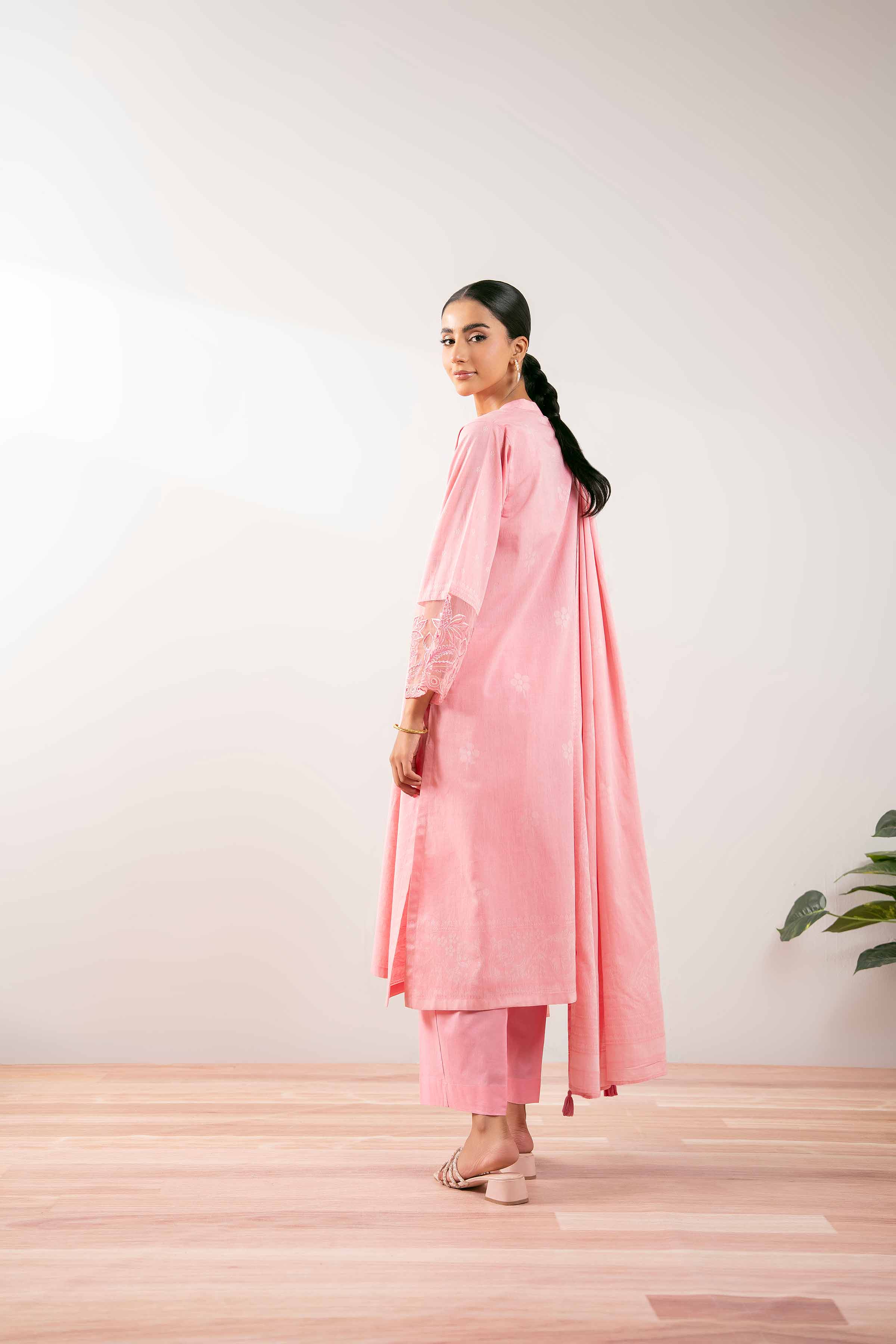 3 Piece - Embroidered Suit - PS25-208 - Image 8