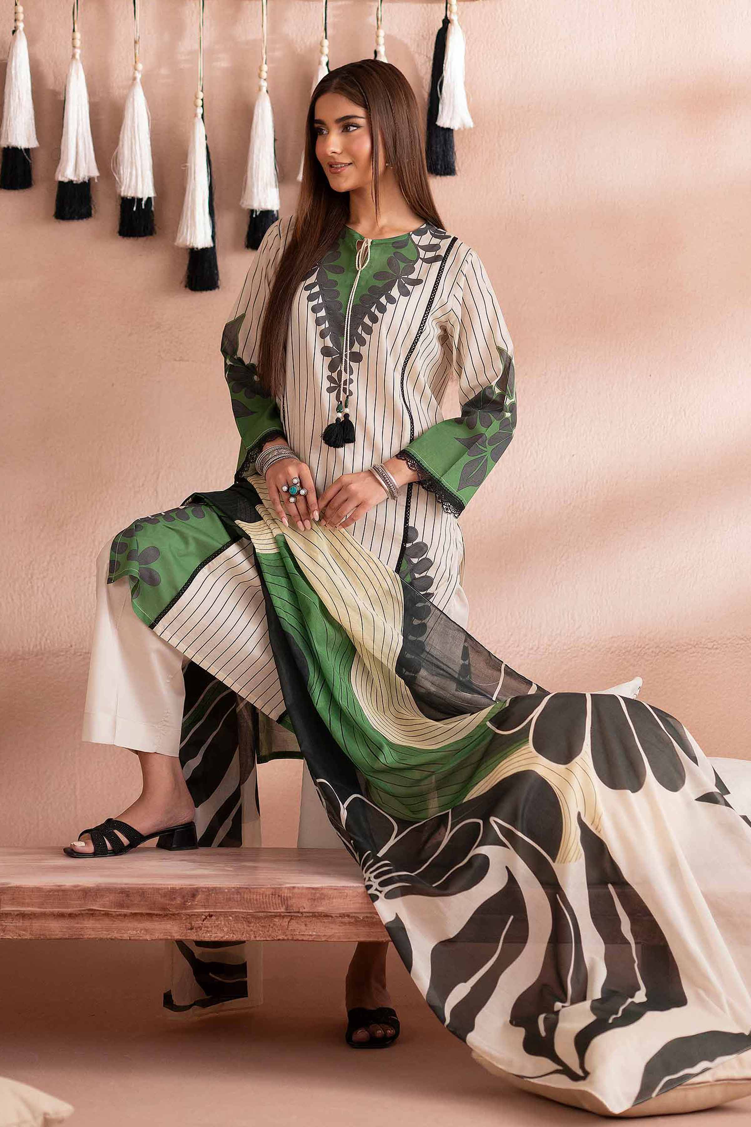 3 Piece - Printed Suit - PS25-255 - Image 2