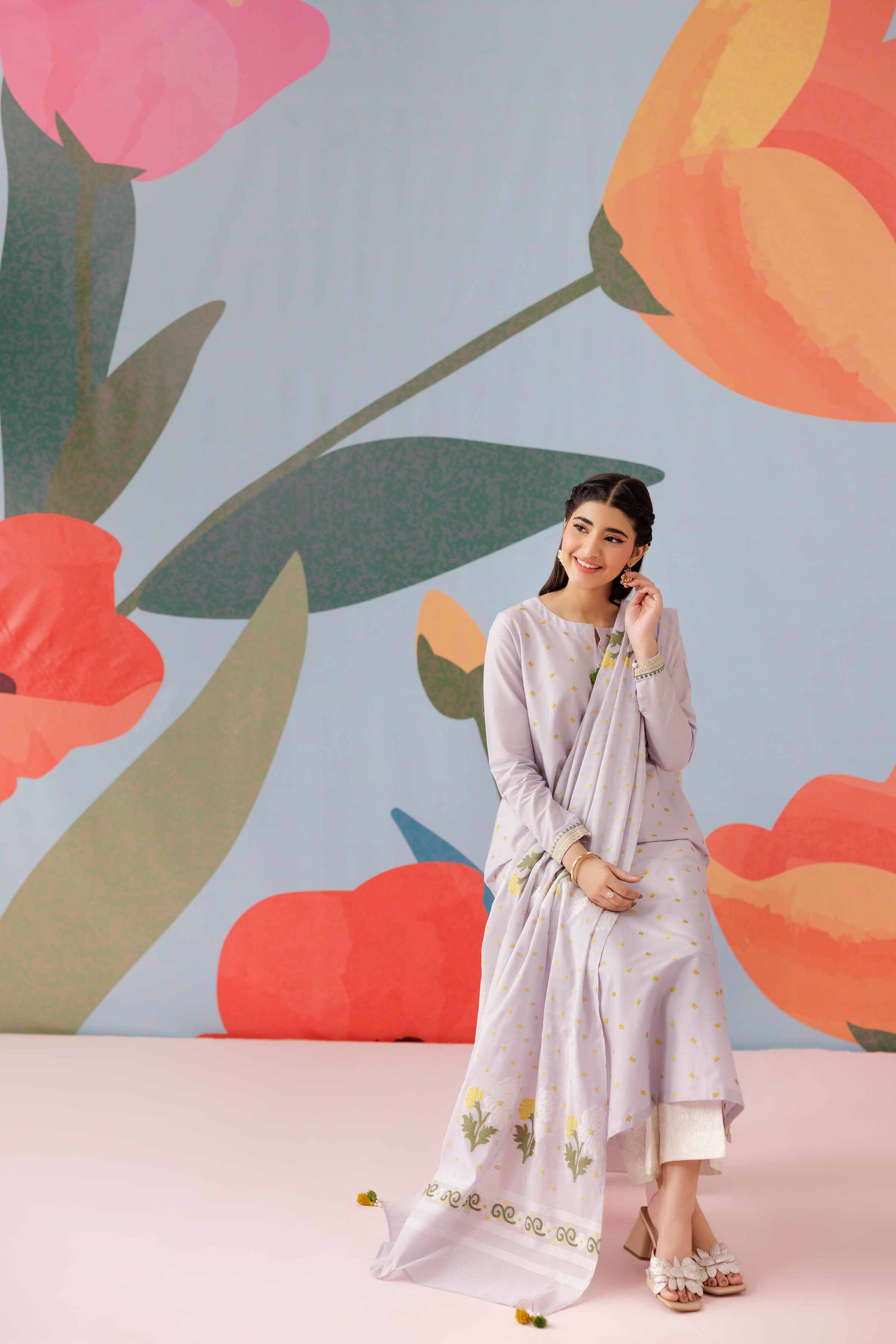 2 Piece - Embroidered Suit - PS25-262 - Image 7
